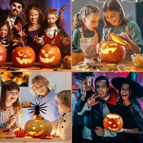 ZESTAW HALLOWEENOWY DO RZEŹBIENIA DYNI WZORY 24EL - PROFESJONALNY KIT Marka 1Control