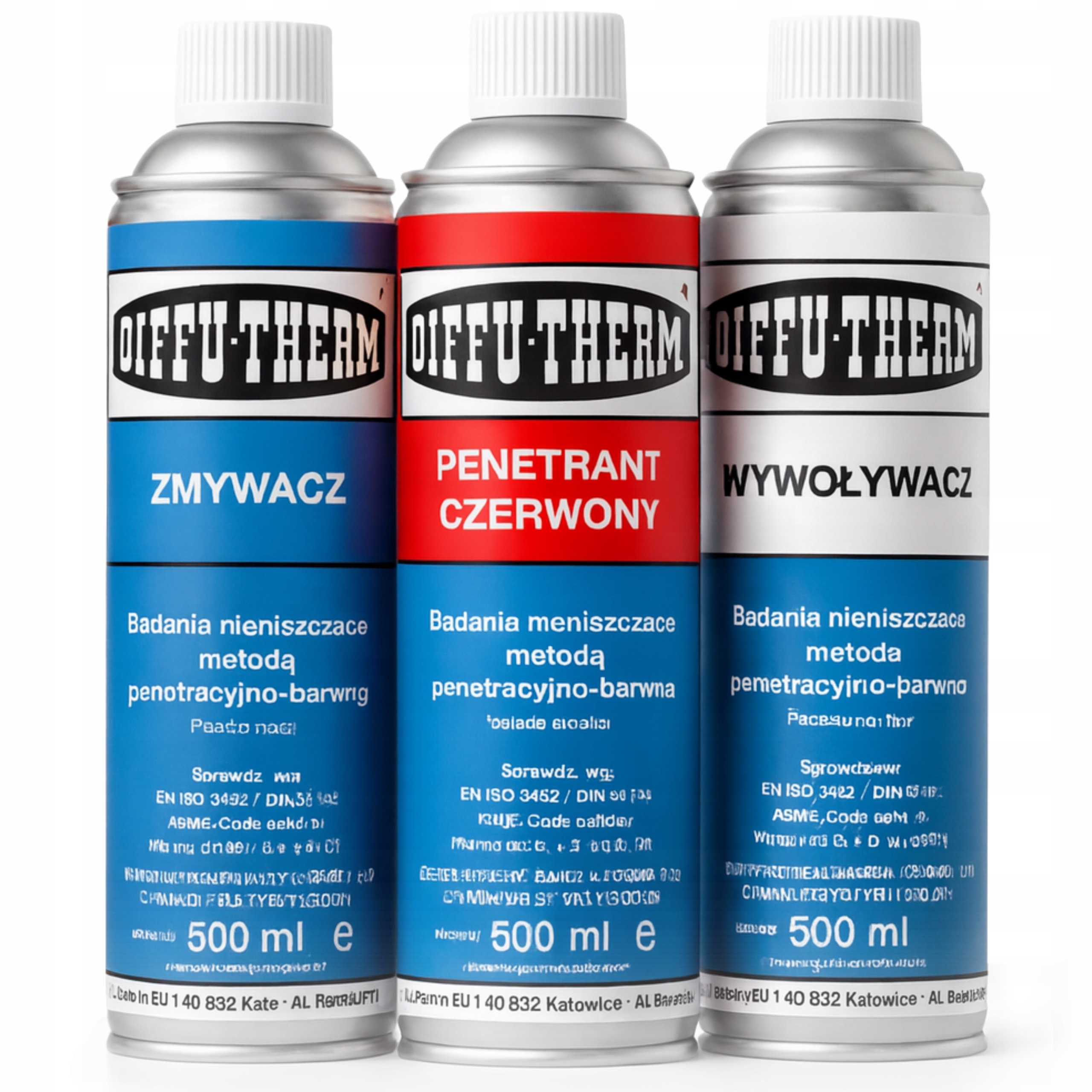 Sada 3 ks Diffu-therm Penetrant, Čistič, Vyvolávač
