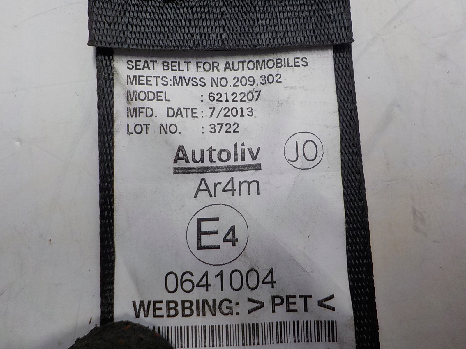 HONDA CR-V IV Gurten Sicherheits Spanner 623497300A 064X090LH