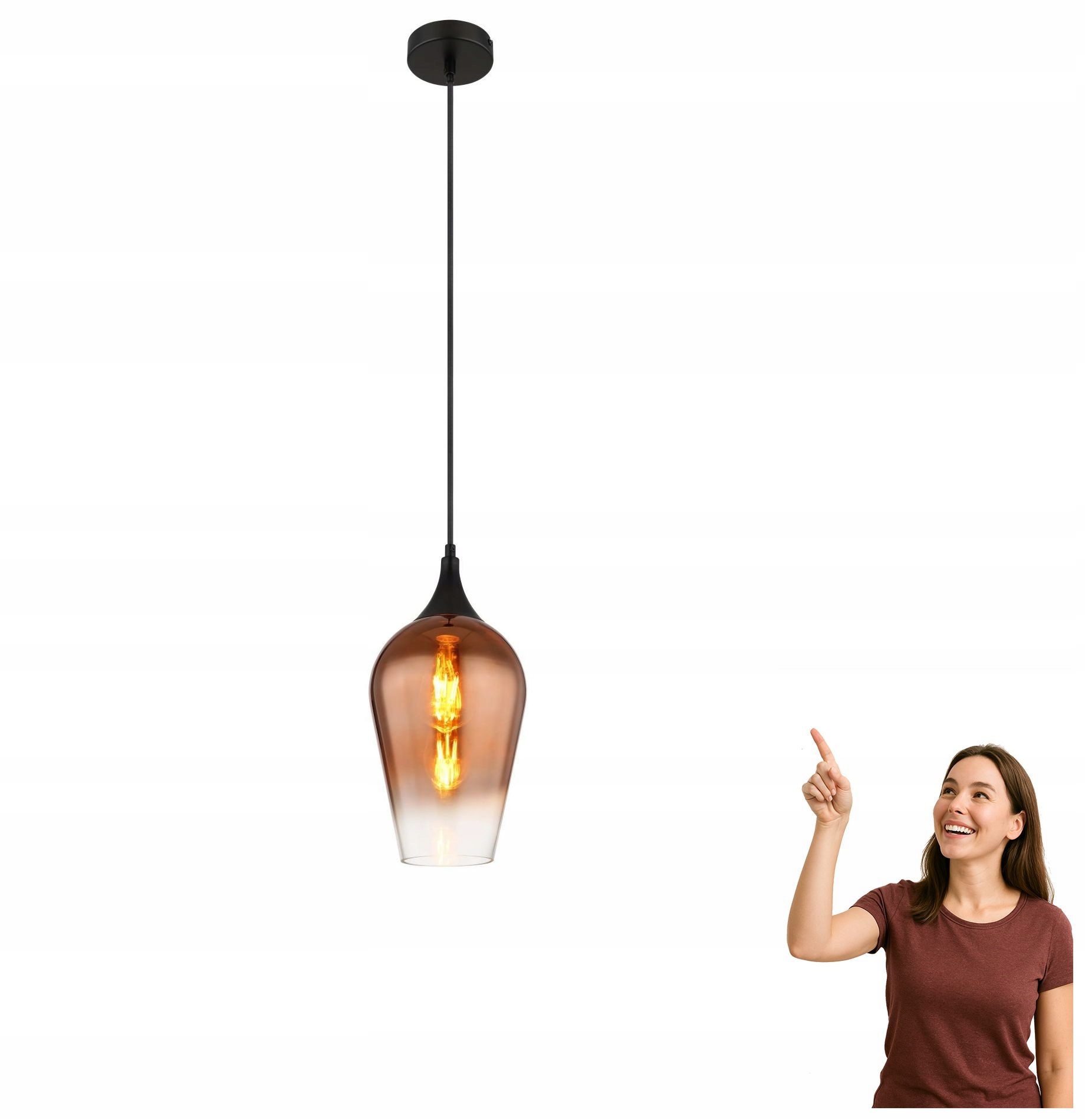 Závesná lampa Lavus 15552H1 Globo