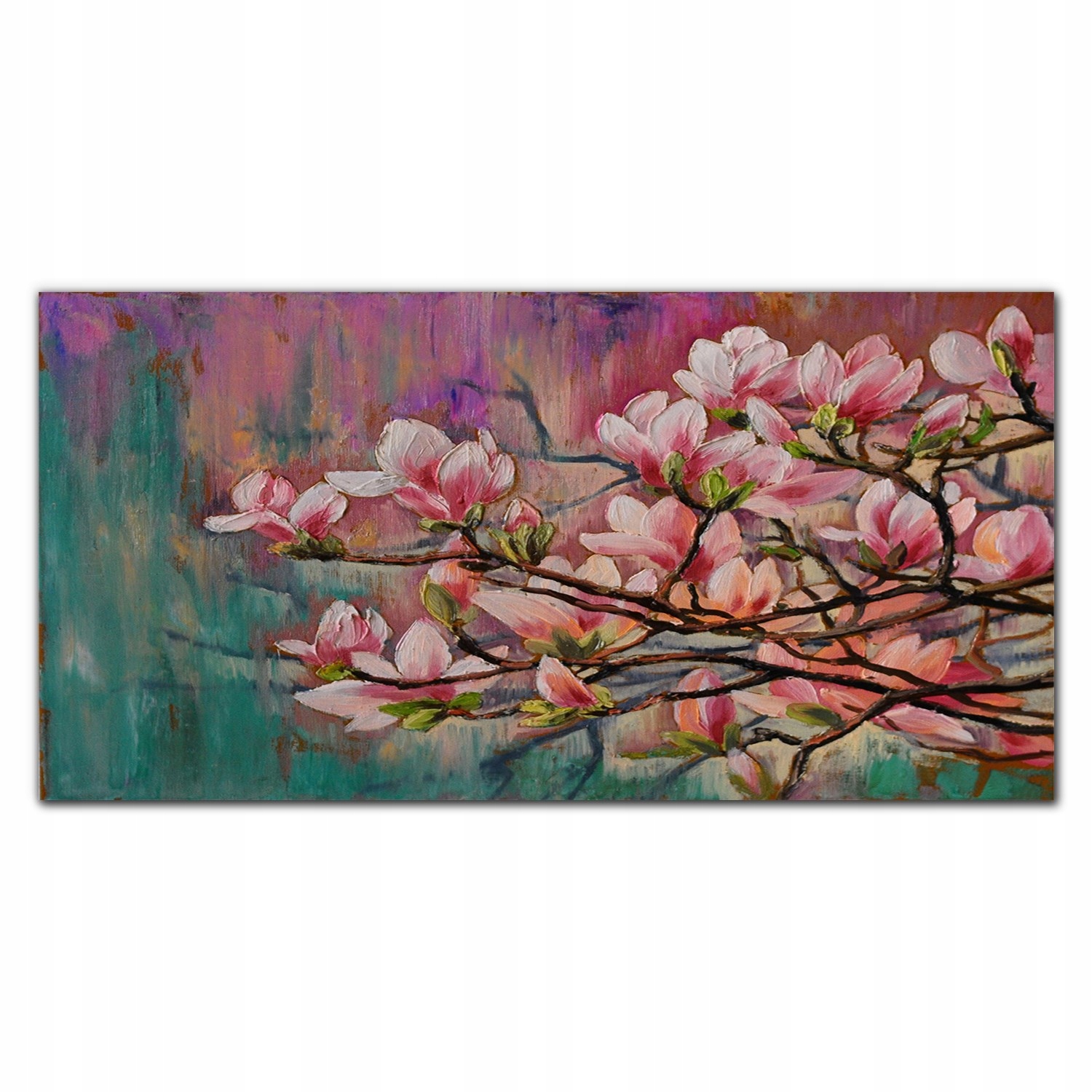 Obraz na plátne Maľba kvety vetva 140x70 cm