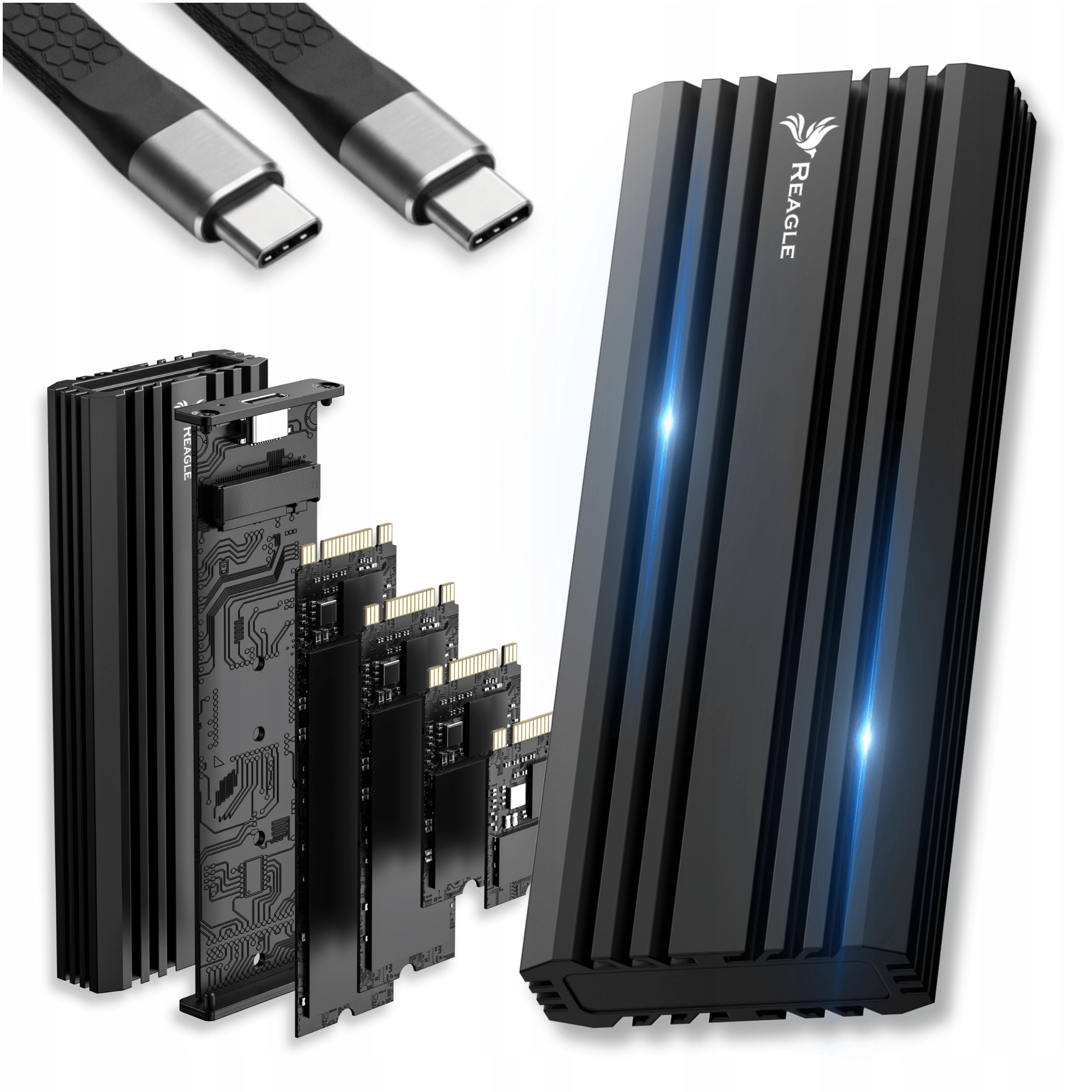 Kryt Disku M.2 Nvme 20Gbps Usb-c 3.2 Až 8TB Kapsa Adaptér Na Disk M2