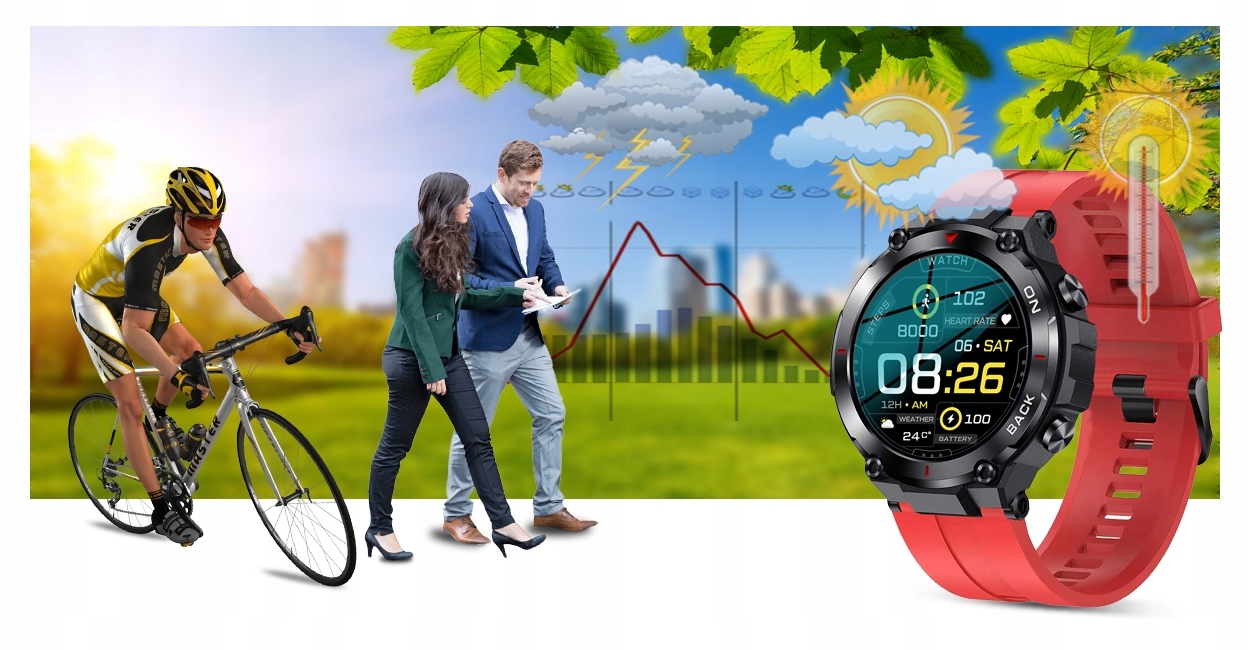 Smartwatch Gravity GT8-5 Transmisja danych brak