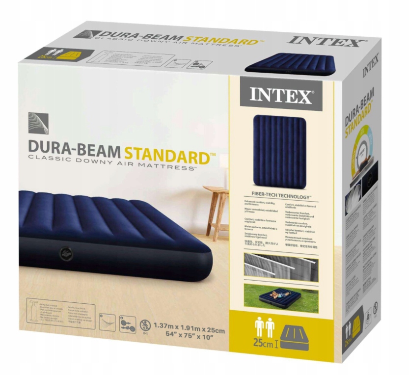 Materac dwuosobowy dmuchany 2 osobowy INTEX POMPKA Model 64758