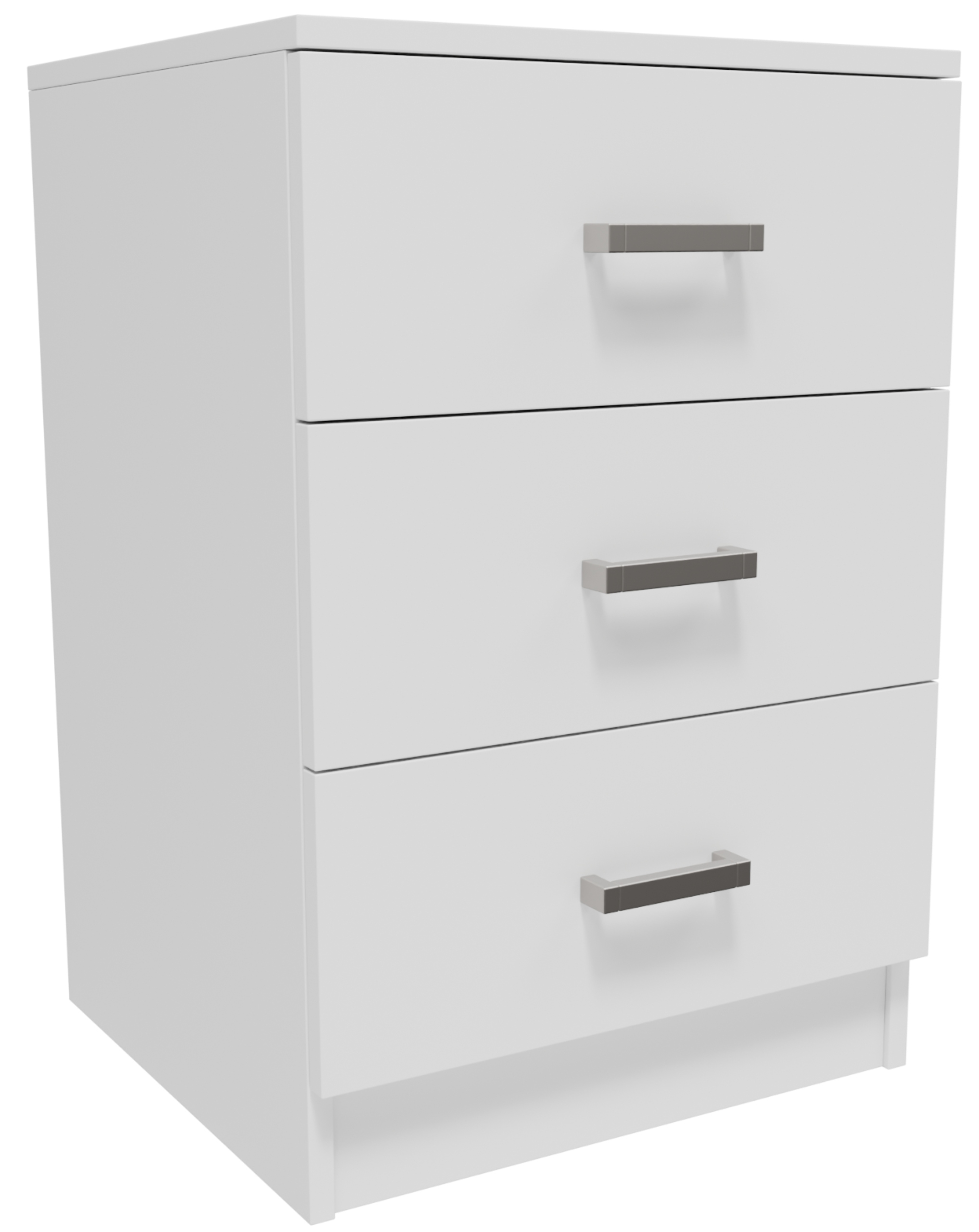 Komoda skříňka CR3-LOFT-3S bílá, malý praktický regál na oblečení, hračky