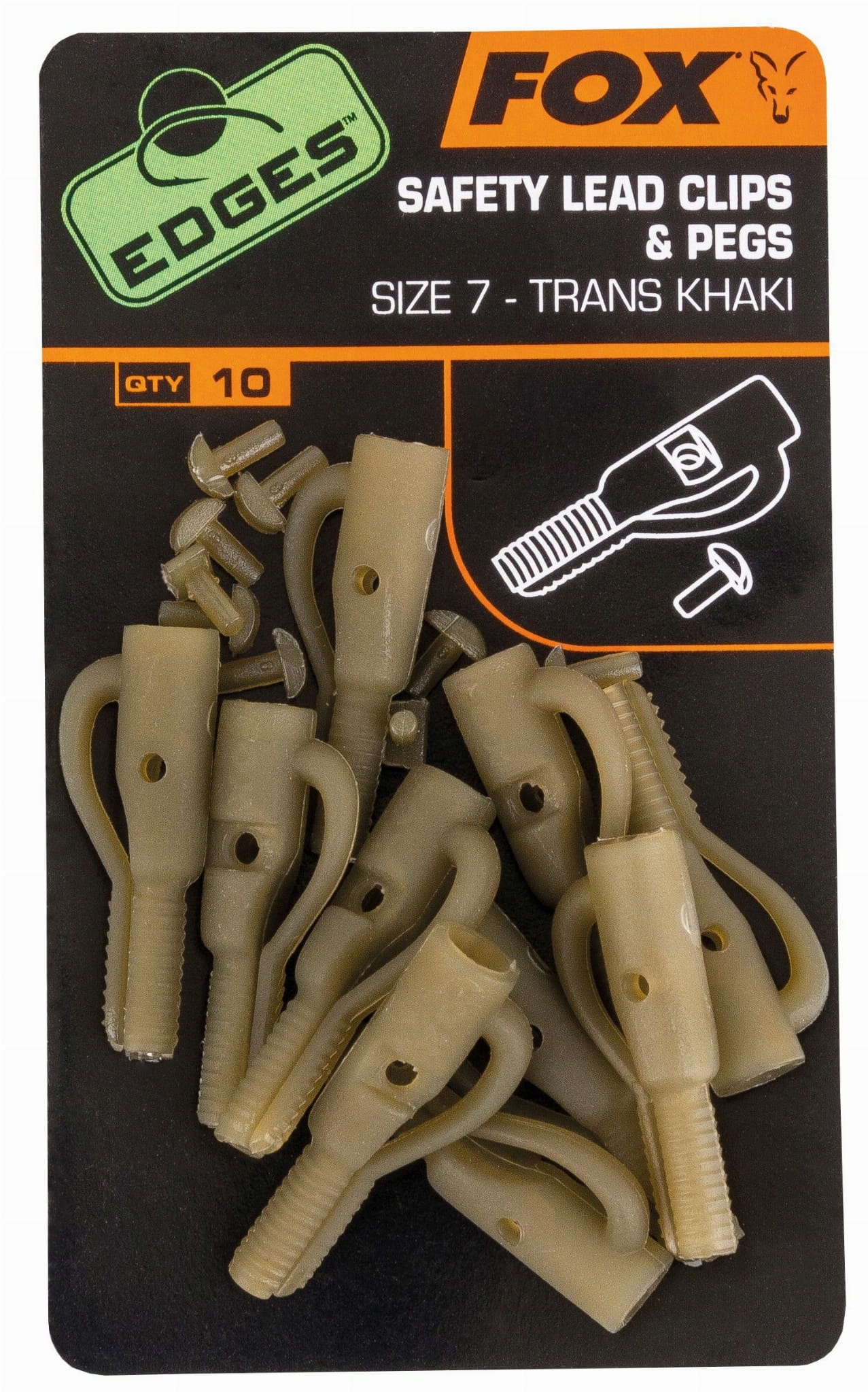 Fox Edges Klipsy Safety Lead Clip roz. 7