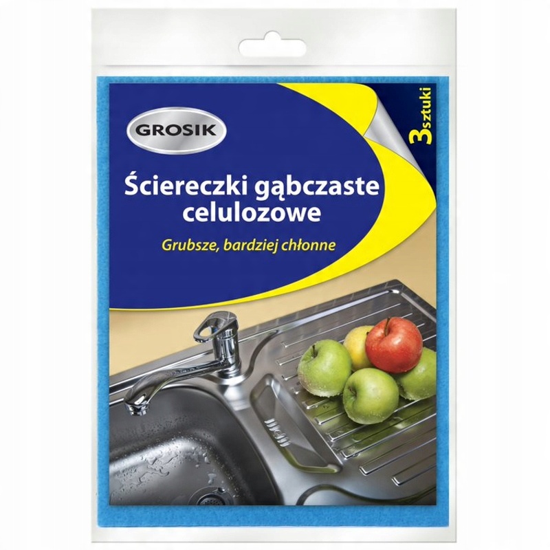 

Grosik Ściereczki Gąbczaste Celulozowe 3 Sztuki