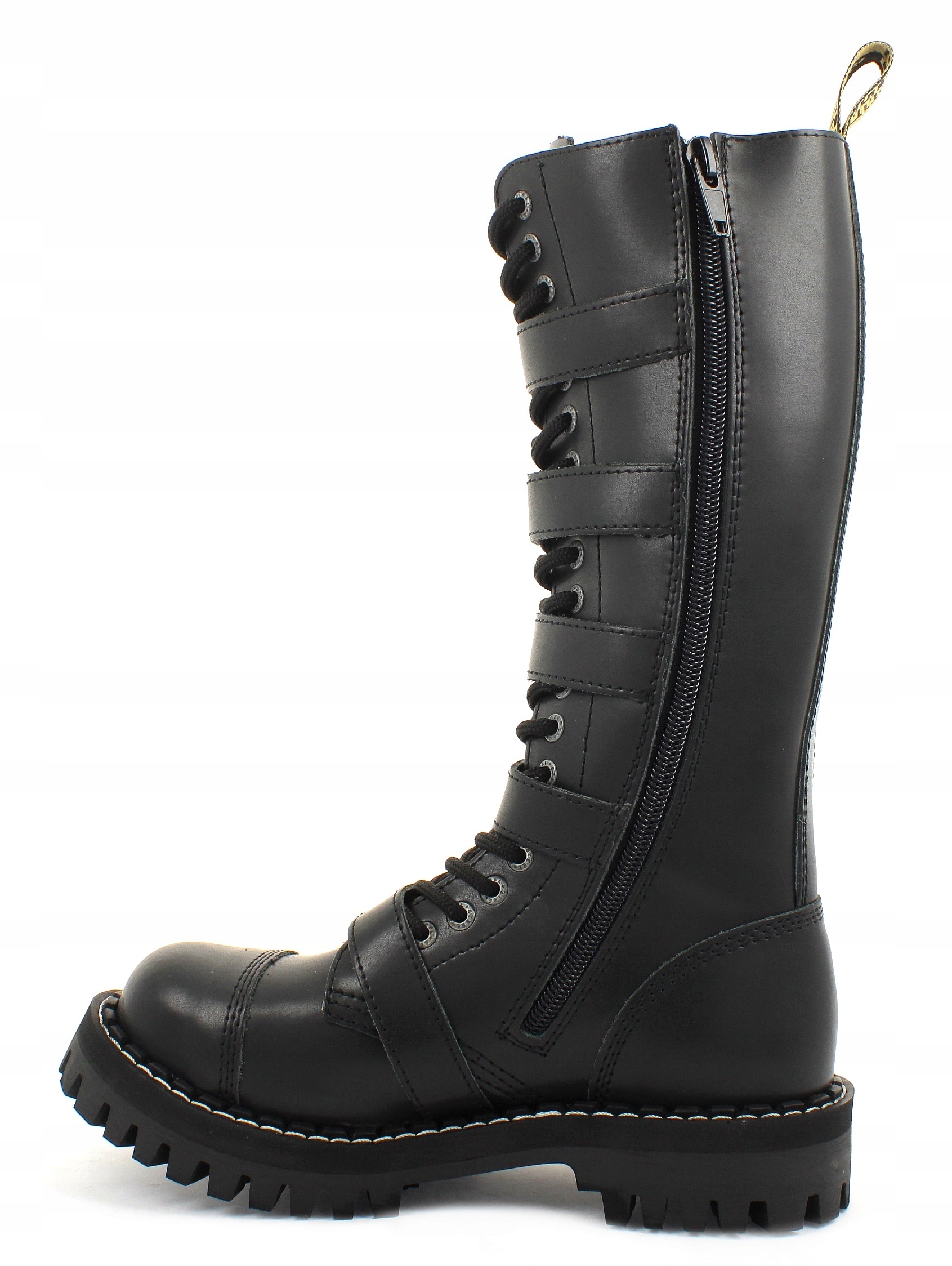 GLANY STEEL CZARNE Z PASKAMI 20-DZIUR MONSTER 37 Rozmiar 37