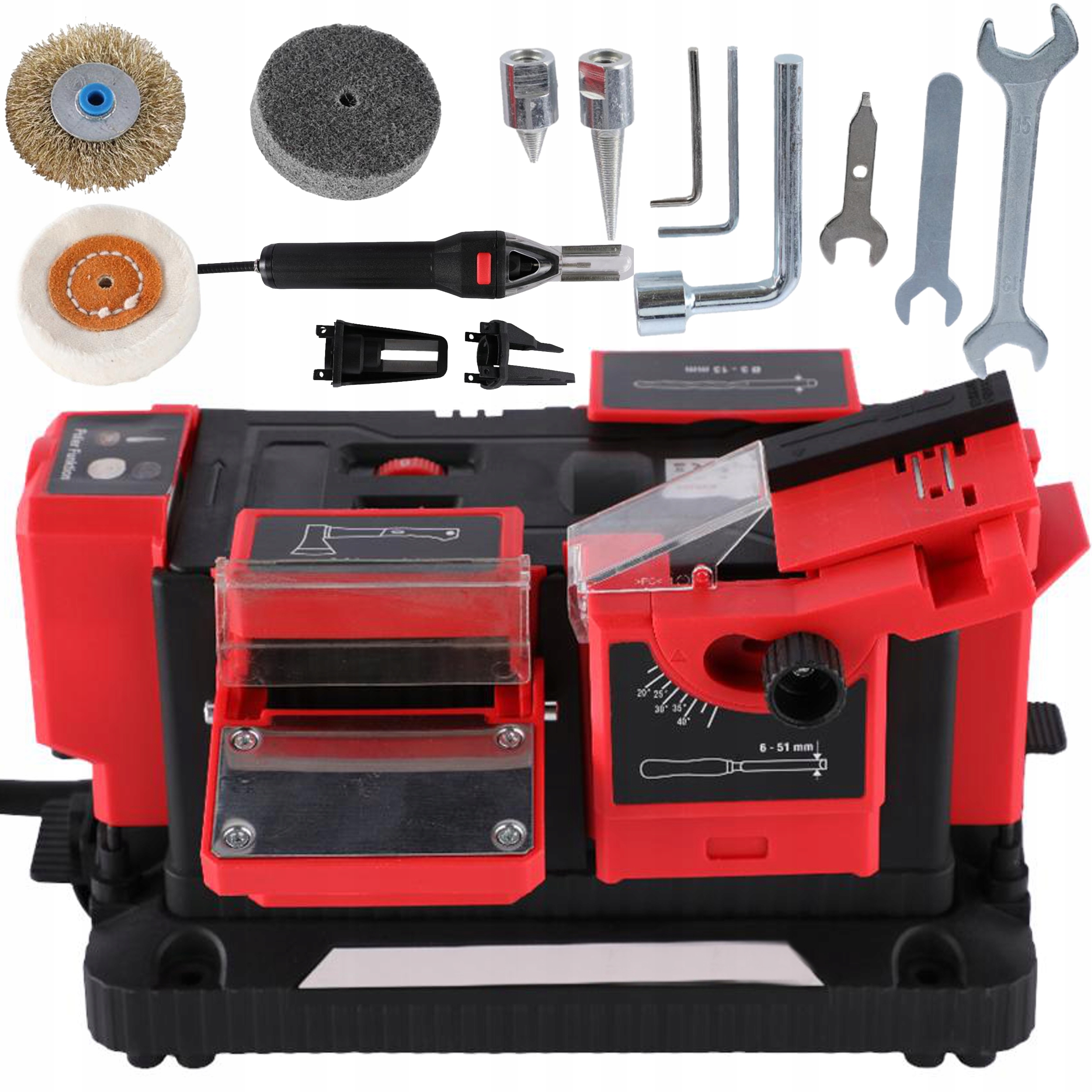 Multi Brousek Multifunkční Na Nože Vrtáků Hoblík 8V1 220W