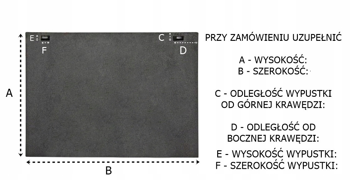 Płyta żeliwna tylna do wkładu kominka 48x32 wzór Typ obudowa