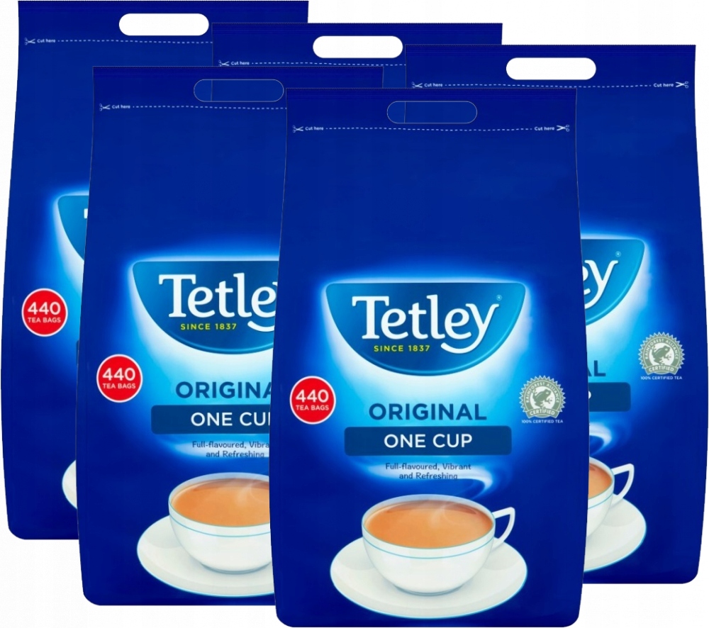 Herbata czarna ekspresowa Tetley 440 torebek x5