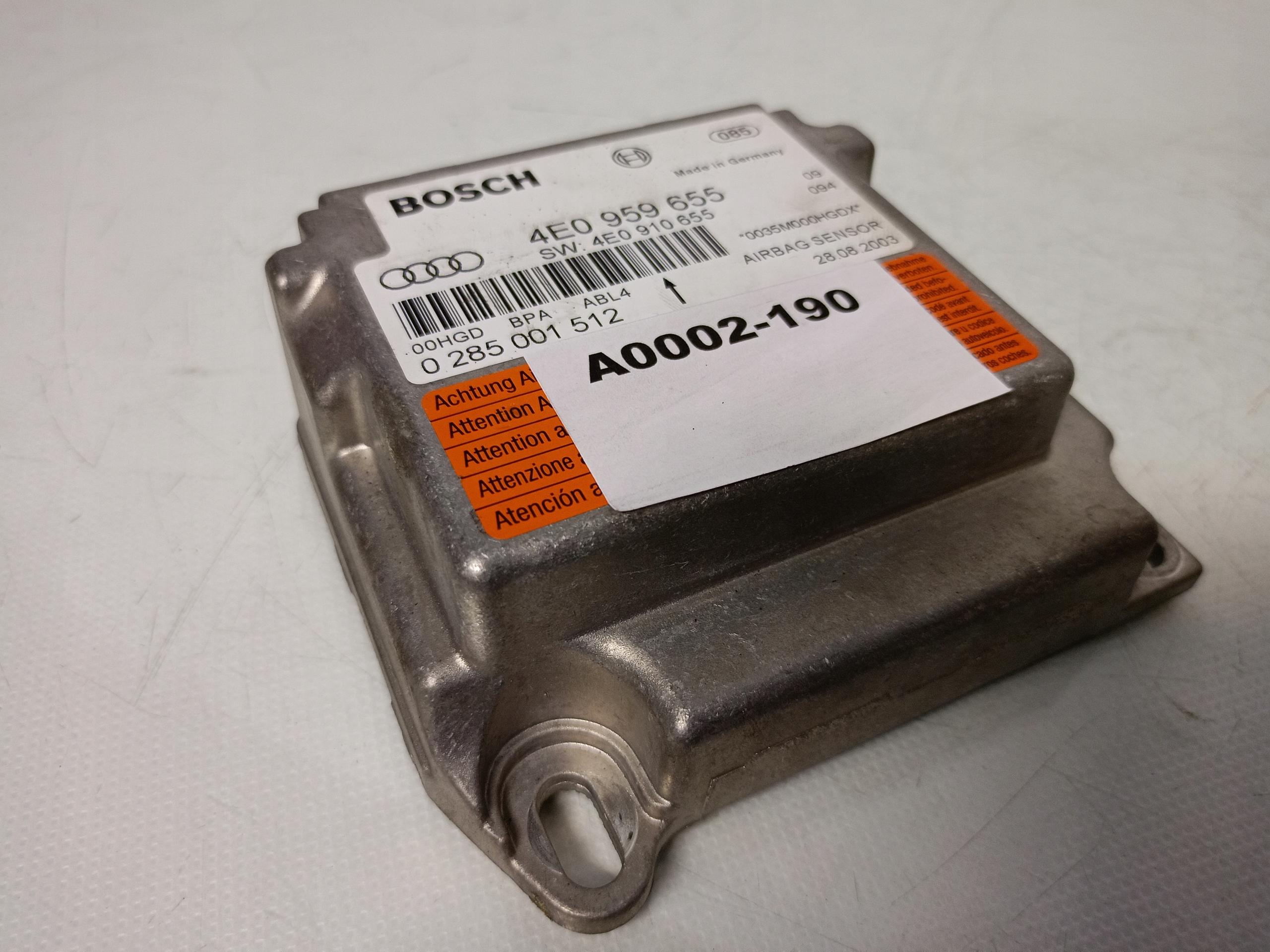 Moduł Poduszek Powietrznych Airag Sensor OE Audi A8 D3