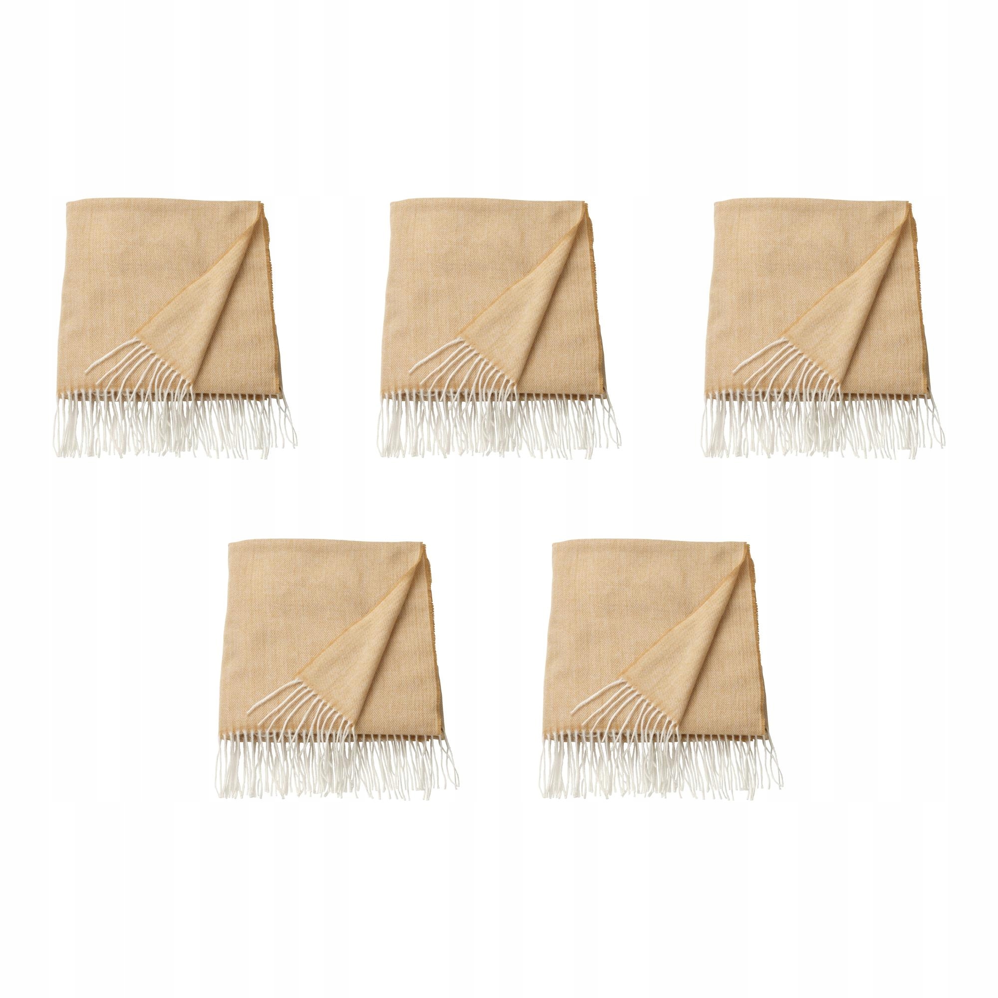 5 ks Holmvi Pled béžovožlutá barva 120 x 160 cm