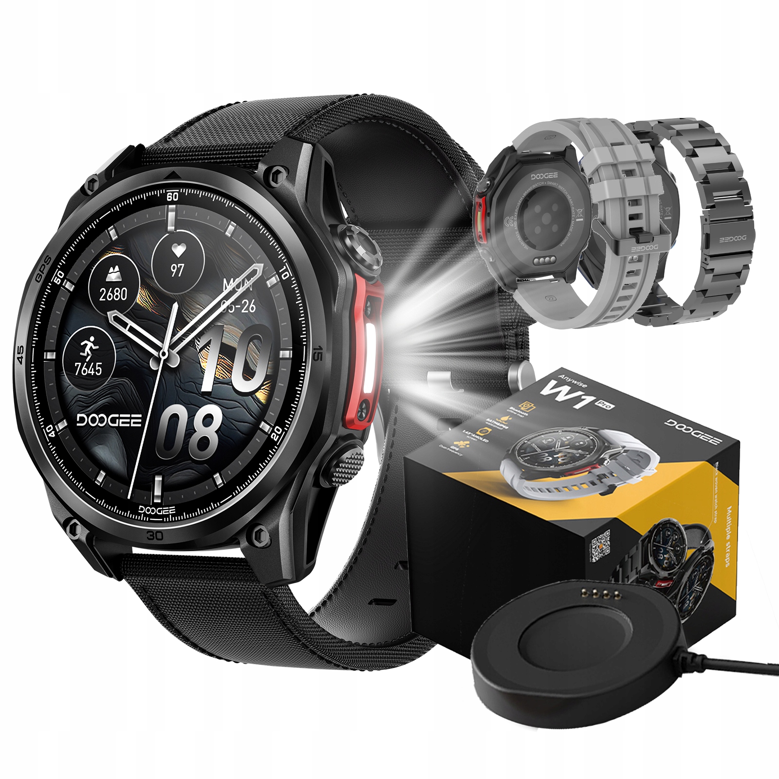 Inteligentné hodinky Pánske Gps Amoled Rozhovory Menu Pl Mapy Offline Hodinky IP68 sport