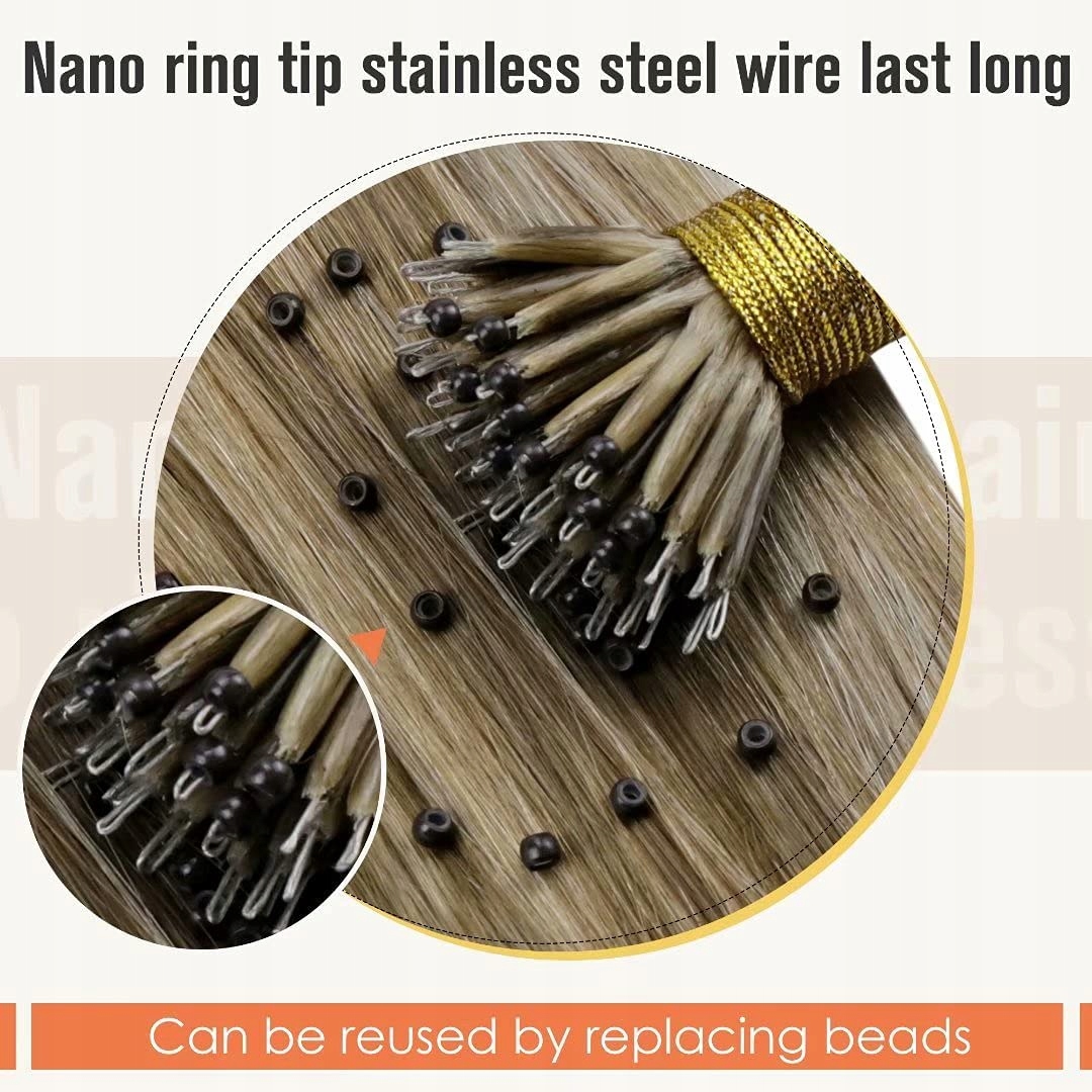 LAAVOO 45 CM PASMA DOCZEPY 50G NATURALNE RINGI FALOWANE Kolor włosów inny