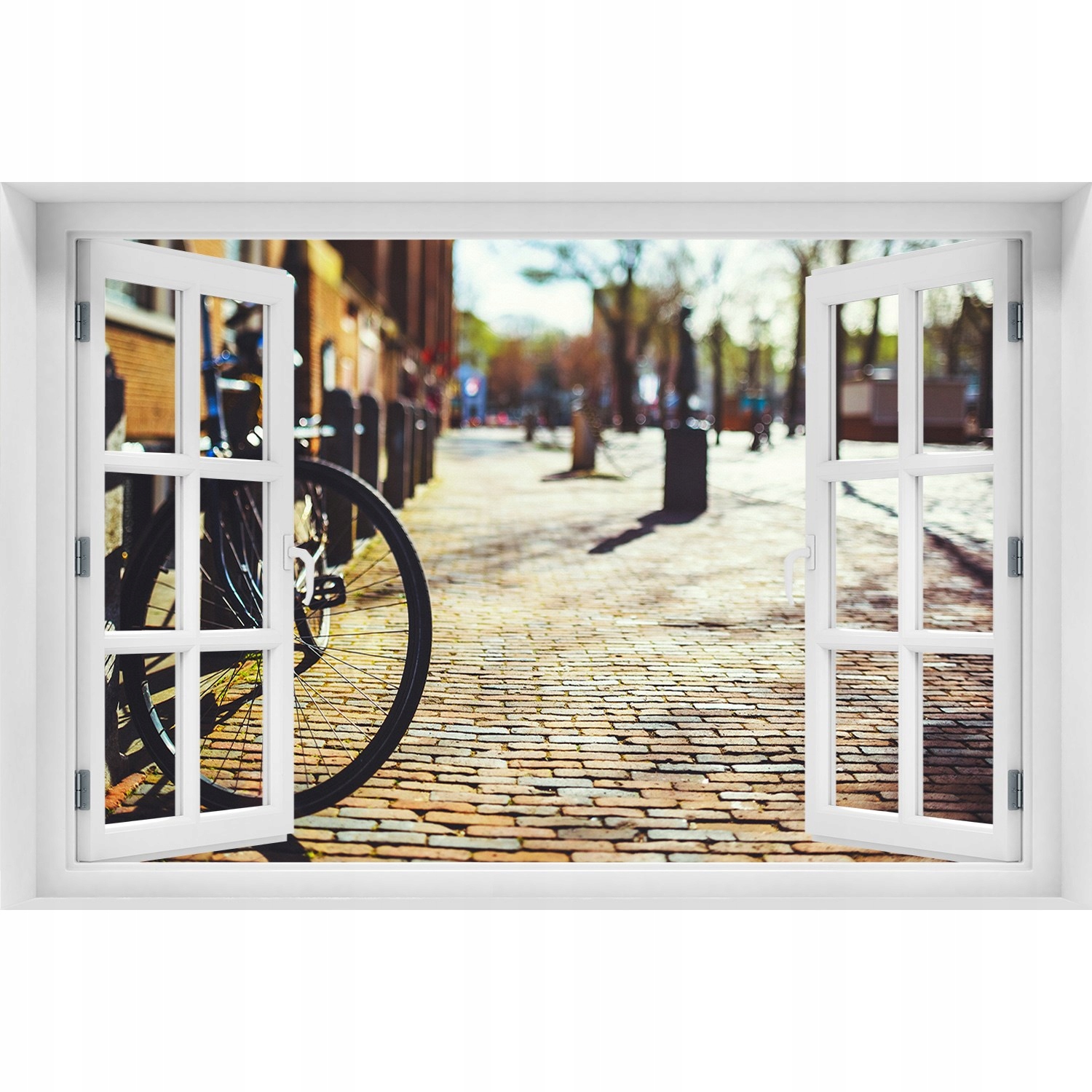 

3D Okno Naklejka na ścianę Rower w Amsterdamie