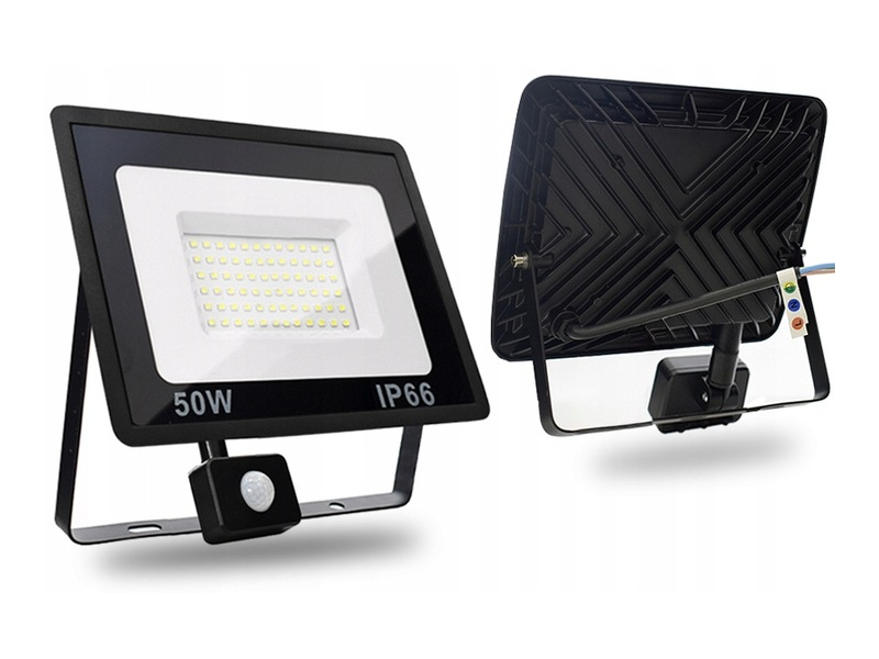 Hermetický venkovní halogen 50W IP65 detektor