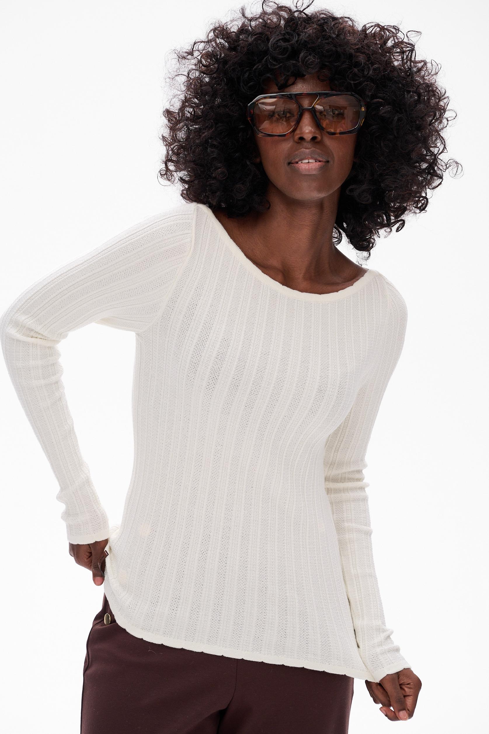 Přiléhavý dámský svetr Agi blue shadow vel. 40/42