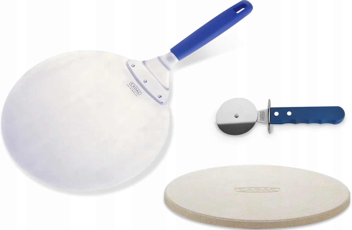Sada Na Výrobu Pizzy Kámen 33cm Lopatka Nůž Cadac 3v1