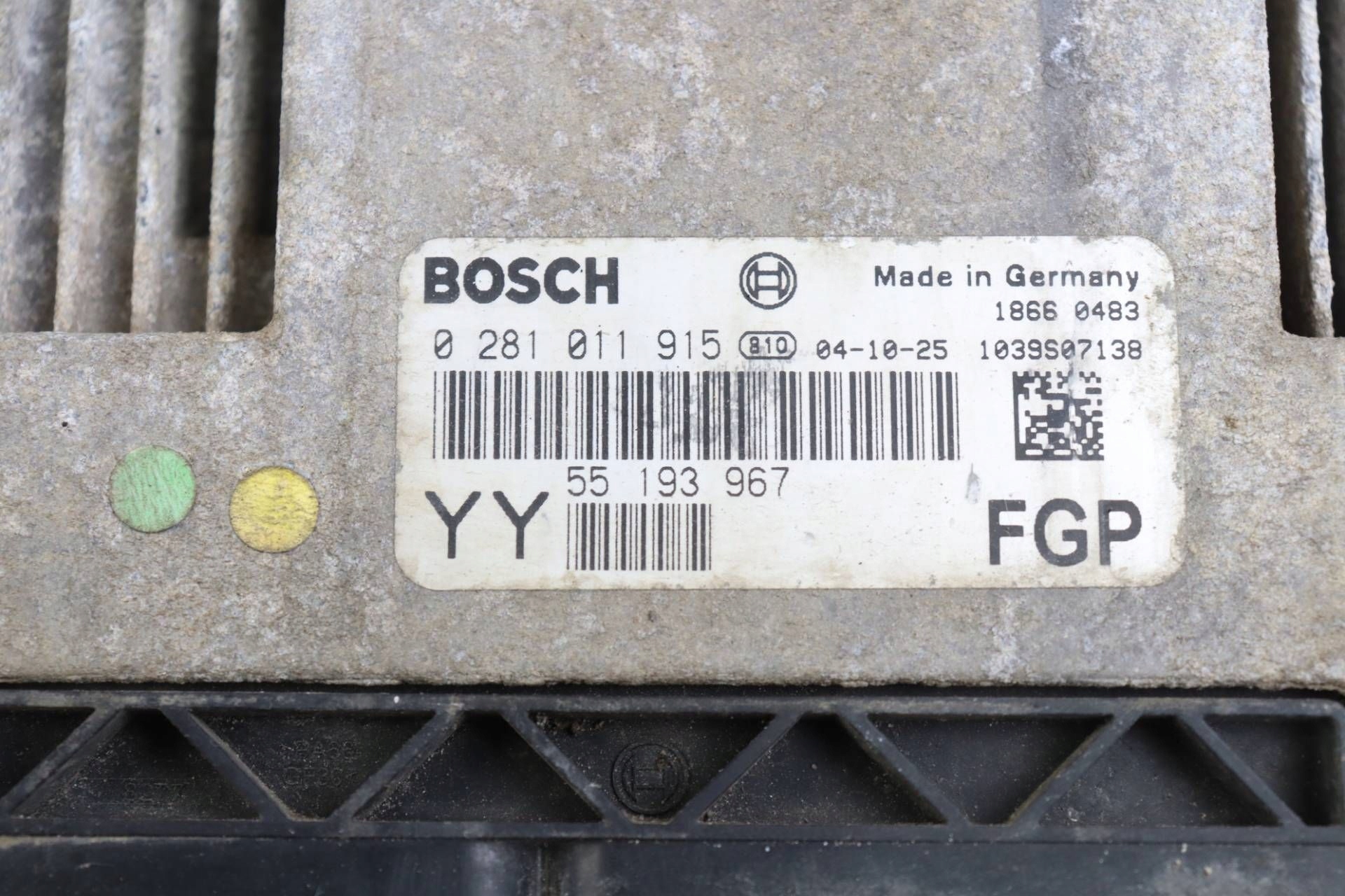 OPEL VECTRA C module control unit of the engine 1.9D 55193967 0281011915