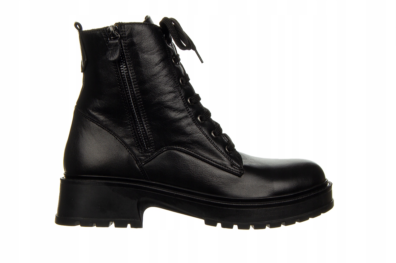 Buty Damskie Czarne Trzewiki Wiązane Bayla-161 Skóra Naturalna r.39