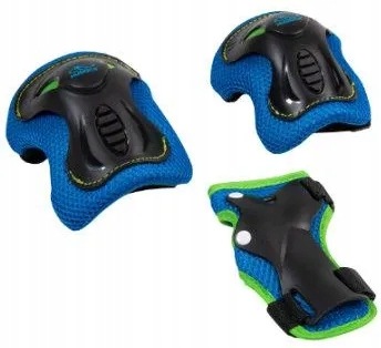 Zestaw 6 części ochraniaczy Hudora Protection Set Kids Czarno/granatowe S
