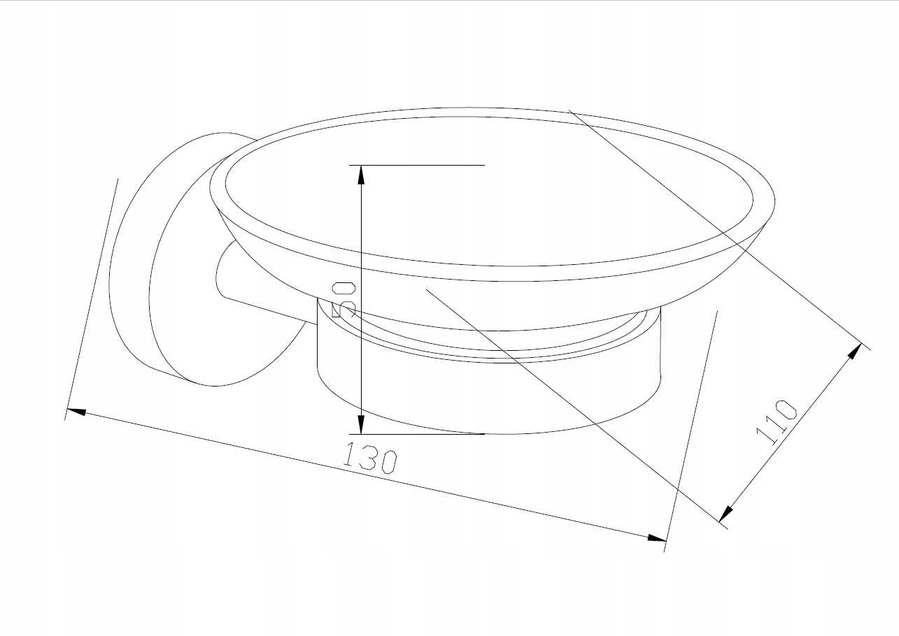MEXEN LOFT ŚCIENNA WISZĄCA MYDELNICZKA CHROM SZKŁO Linia Loft