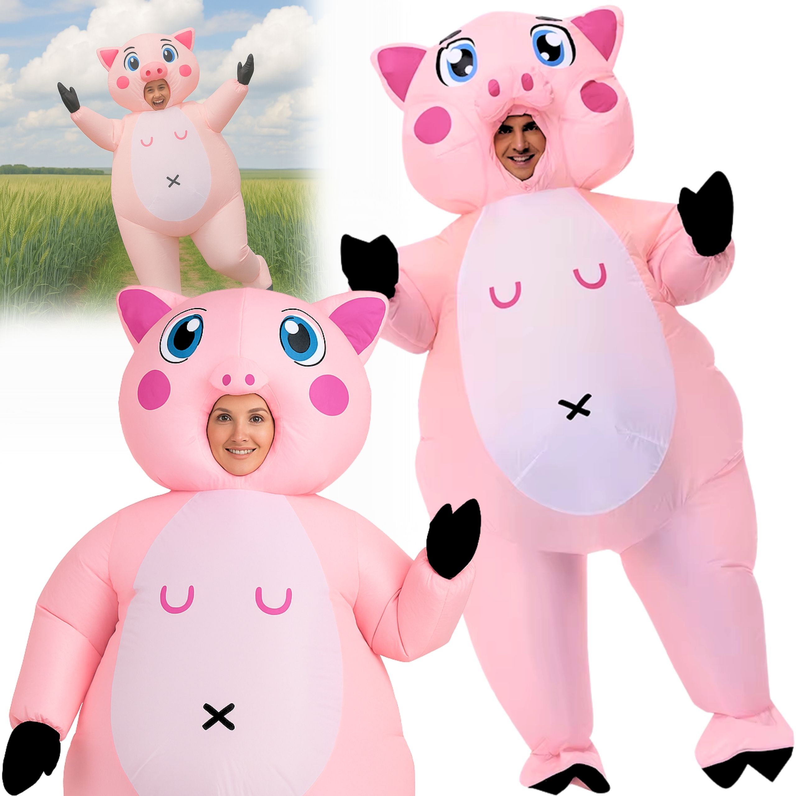 Nafukovací Kostým Prasátko Piggy Na Halloween Párty Oslavu