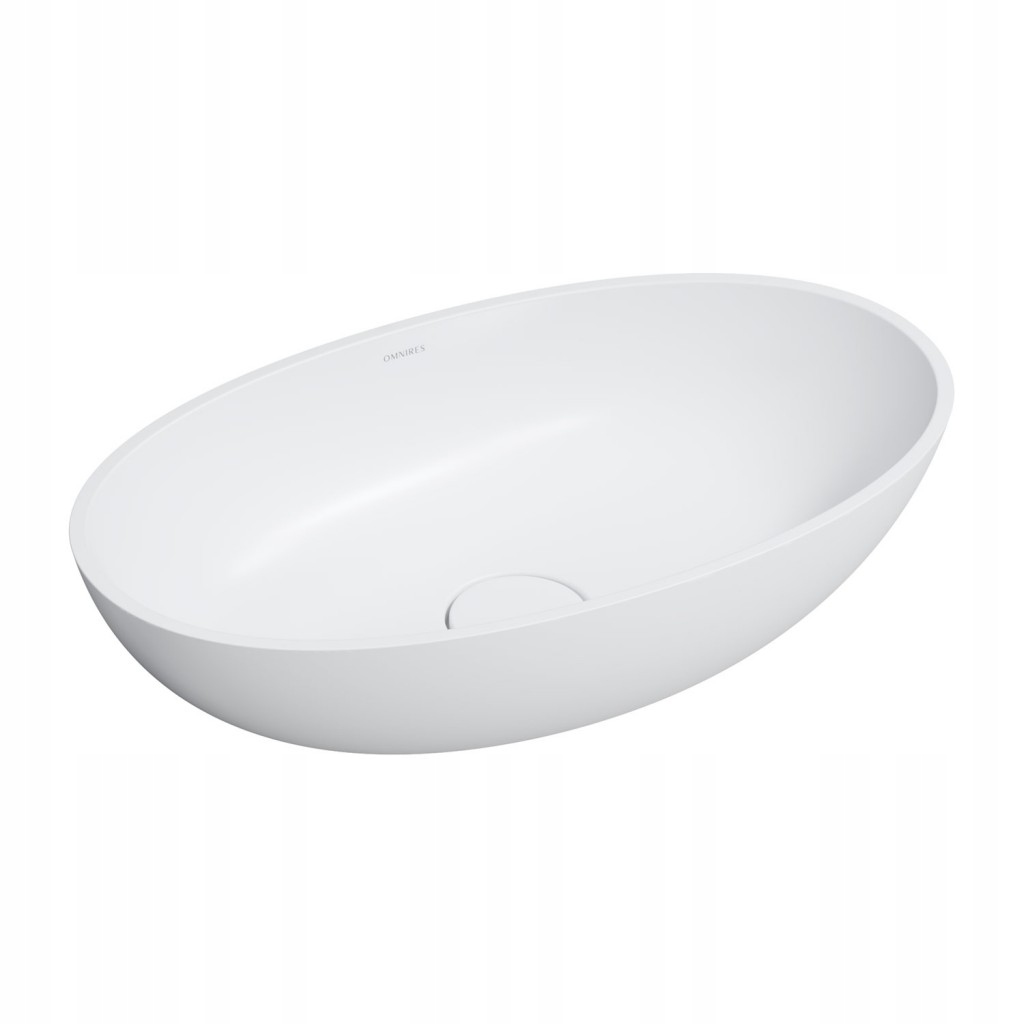 Shell M+ umývadlo na dosku, 60 x 35 cm biela mat /bm/ (shellunbm) /po/