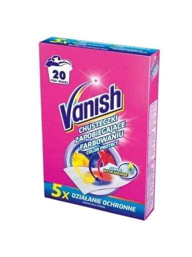 Levně 4x Vanish Vipes Ubrousky na praní zachycující barvy a 20 praní