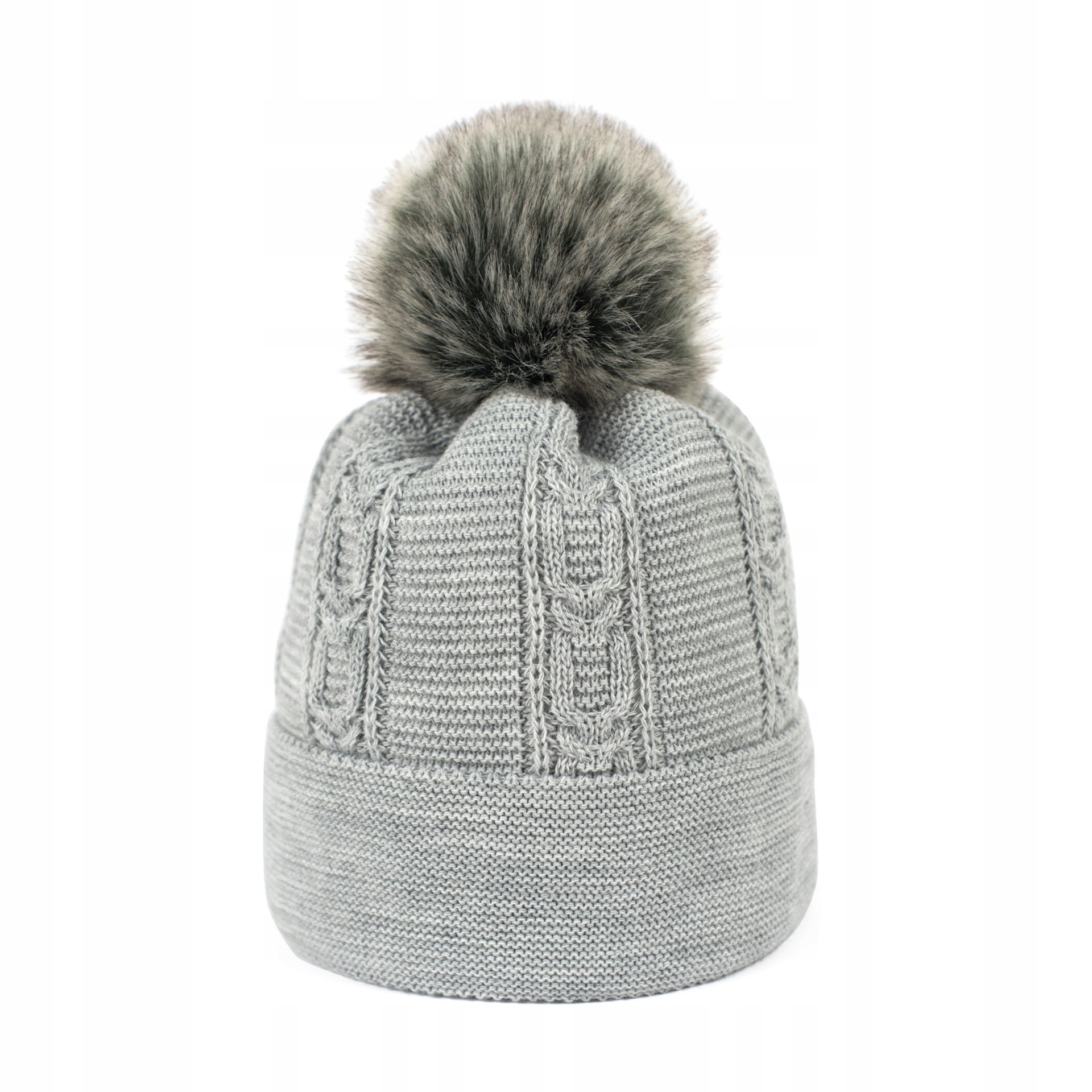 

Czapka Ocieplona Stylowa Modna Casual Pompon Zima