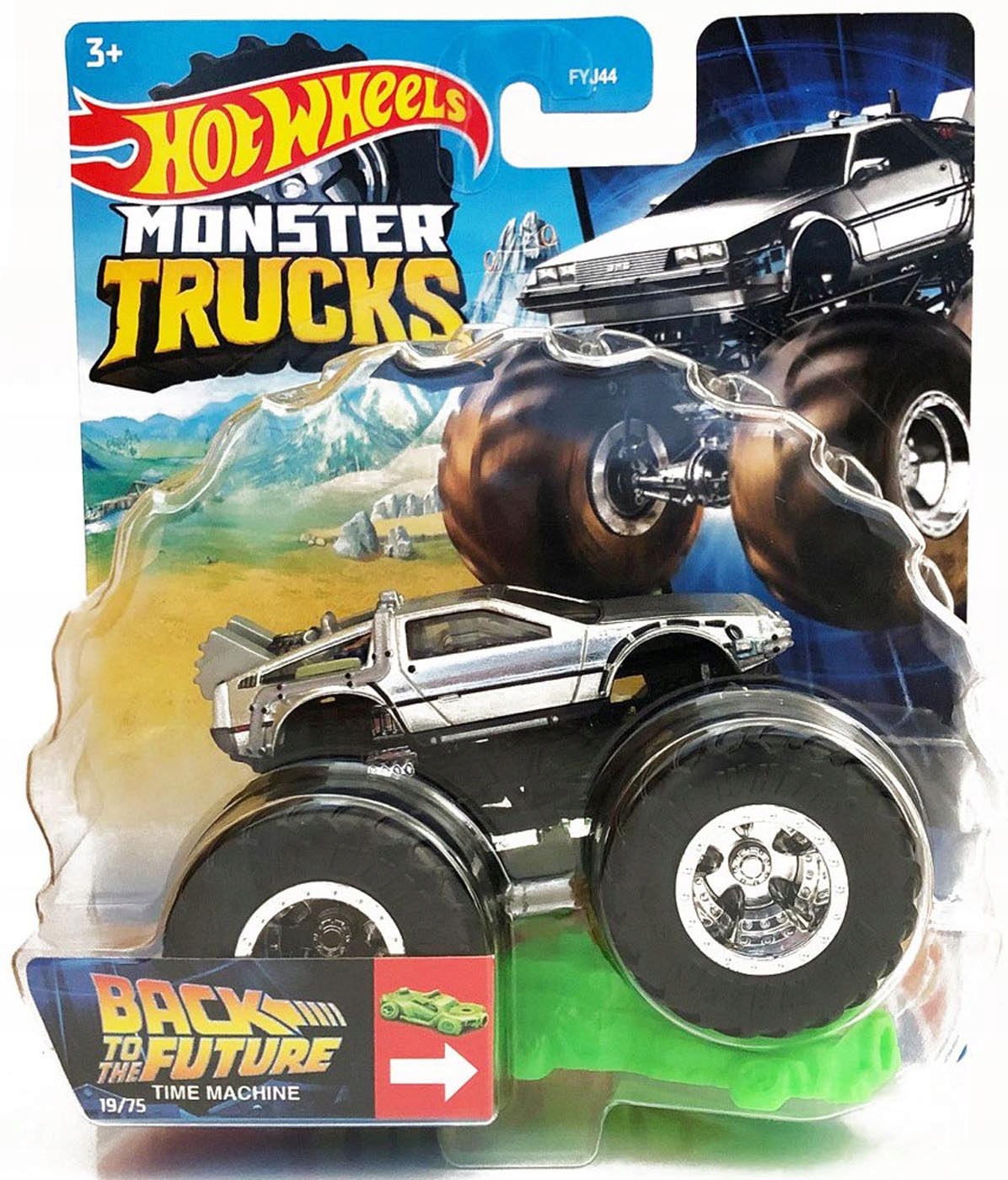 

Hot Wheels Monster Trucks Back Future Delorean DMC