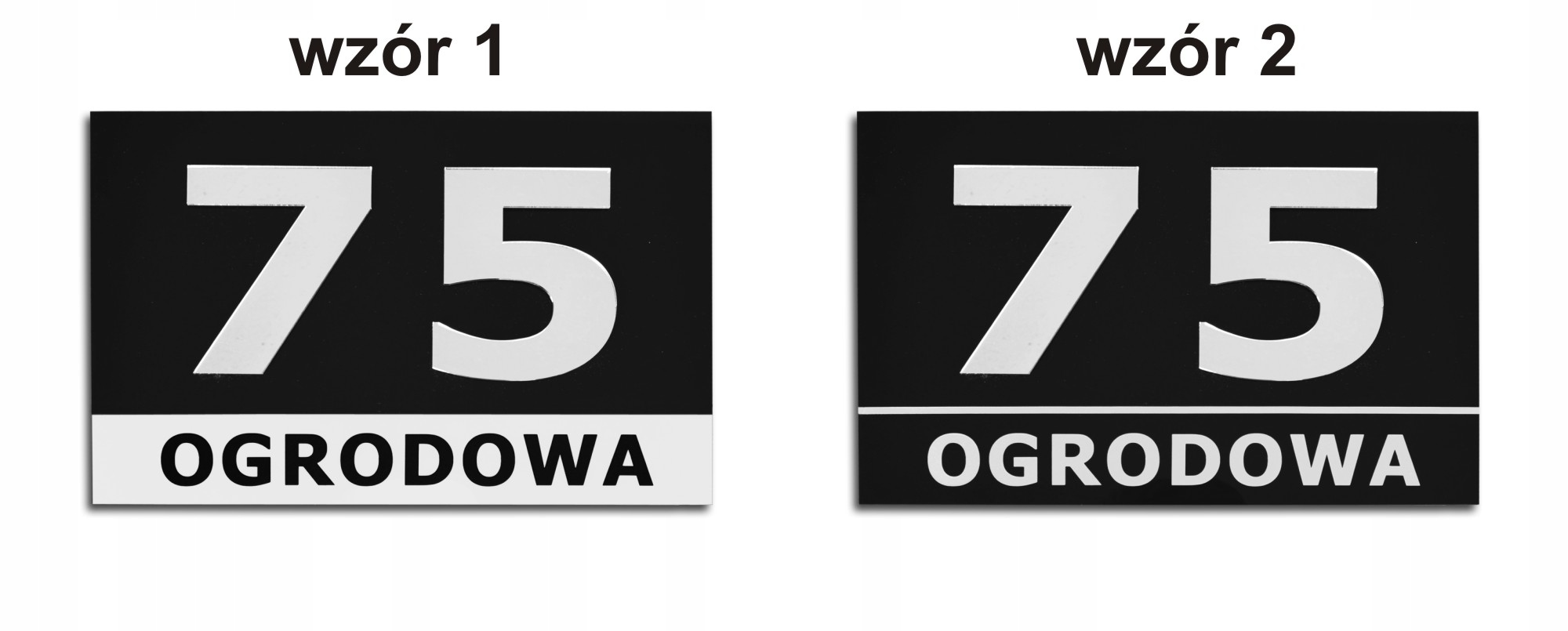 NUMER NA DOM, TABLICA ADRESOWA 20x15 3D PLEXI Kolor czarny