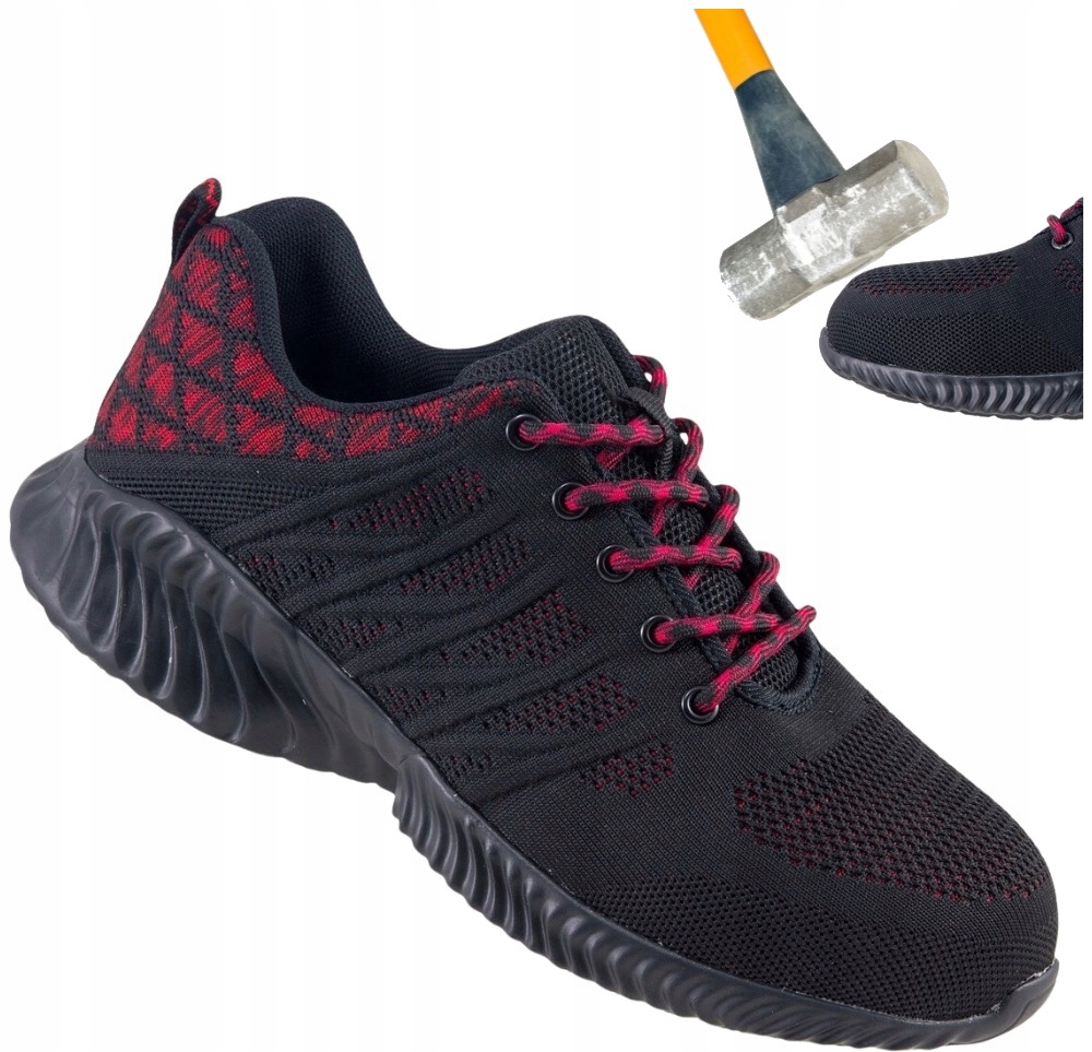 Buty Półbuty Robocze Sportowe Adidasy z Noskiem Lekkie Przewiewne Urgent 38