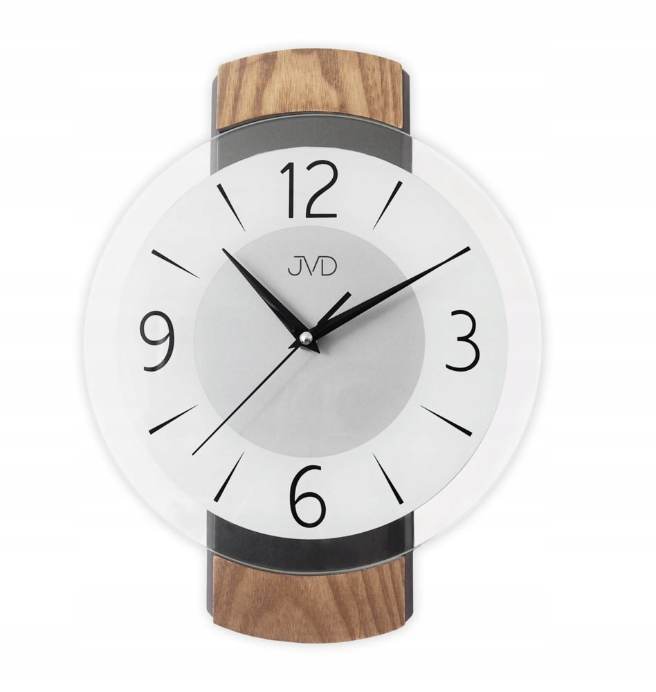 Drevené sklenené tiché hodiny Jvd NS22018/78, 35cm