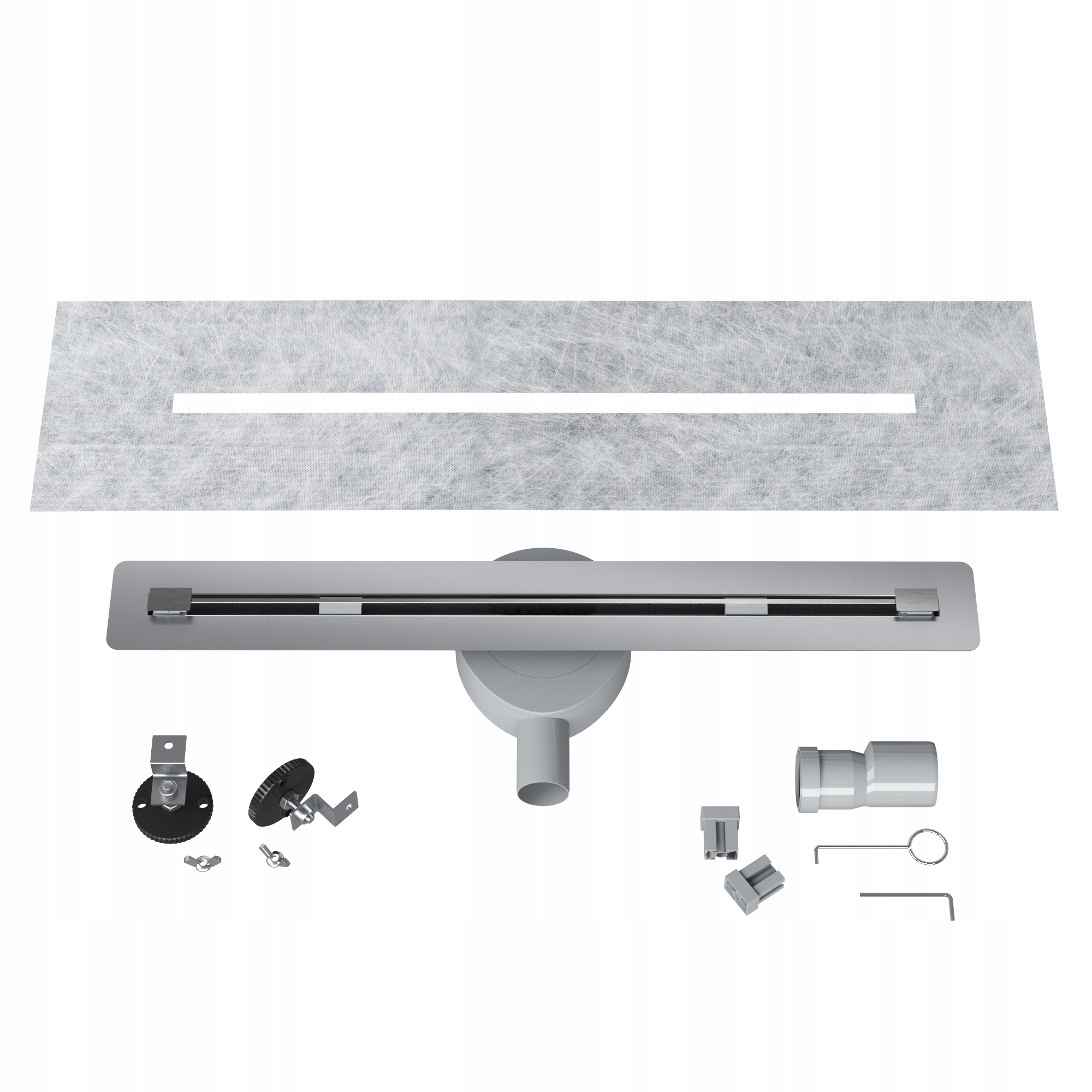 Lineárny Odtok Pod Dlažbu 60 cm Oceľ Sifón Sprchová Vanička Luno Inox