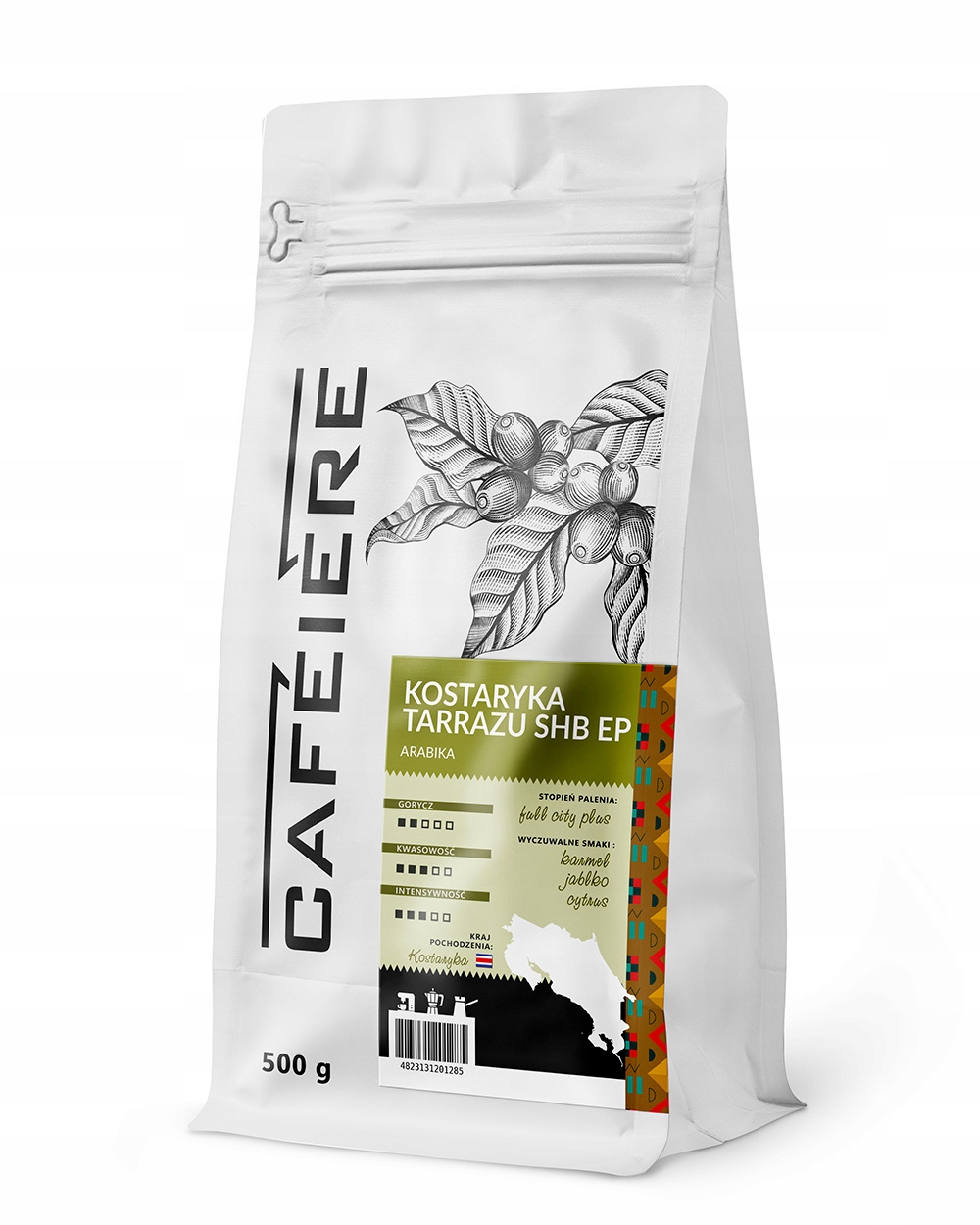 Levně Káva zrnková 100% Arabica Čerstvě pražená Kostarika Shb Ep Tarrazu, 500 g