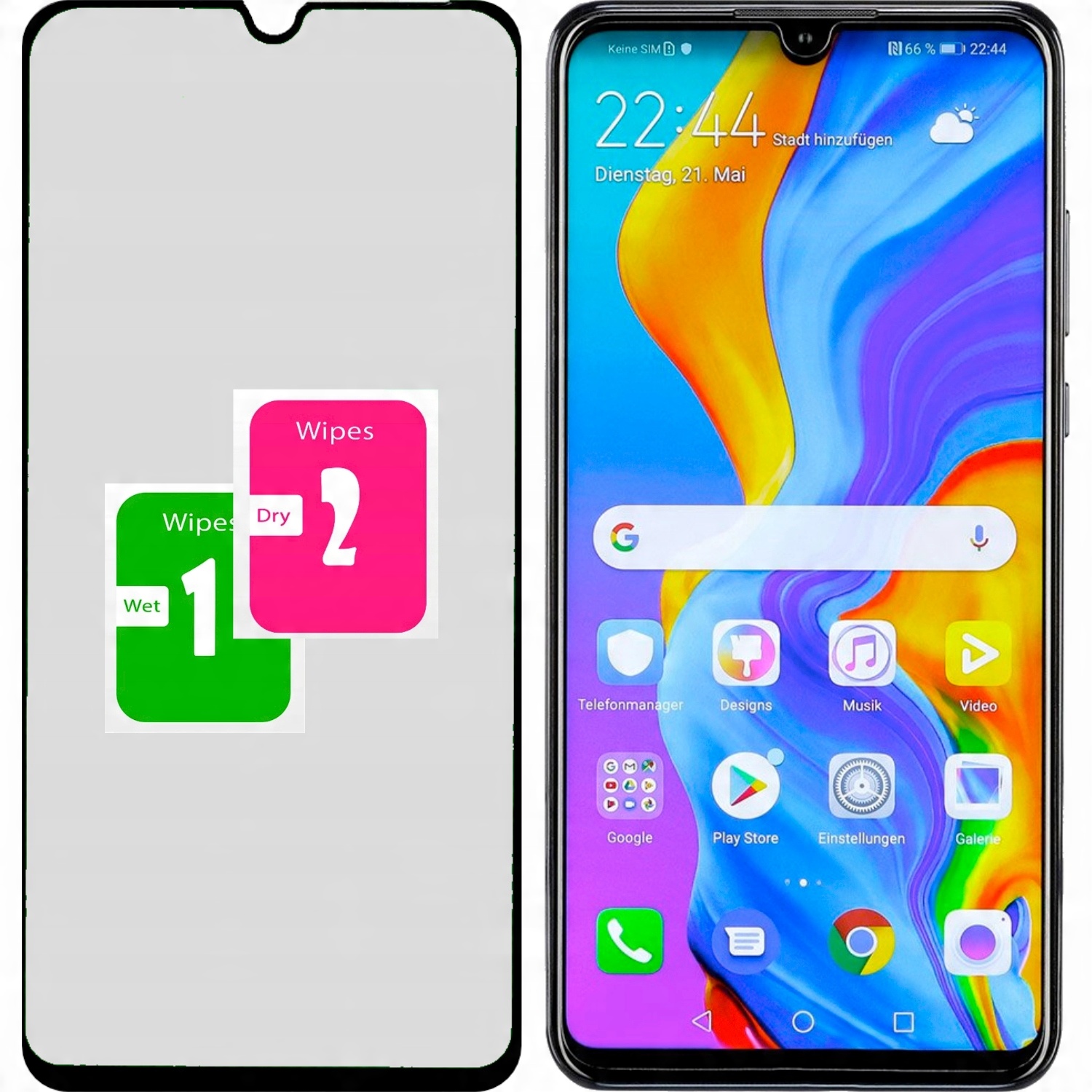 

Szkło Hartowane Do Huawei P30 Lite Cały Ekran 9H