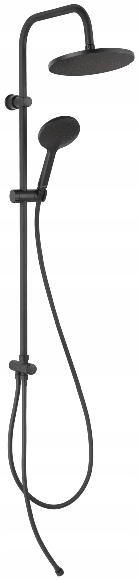 Ferro Nástěnný Sprchový Set S Dešťovou Sprchou Coppa Black, Černý