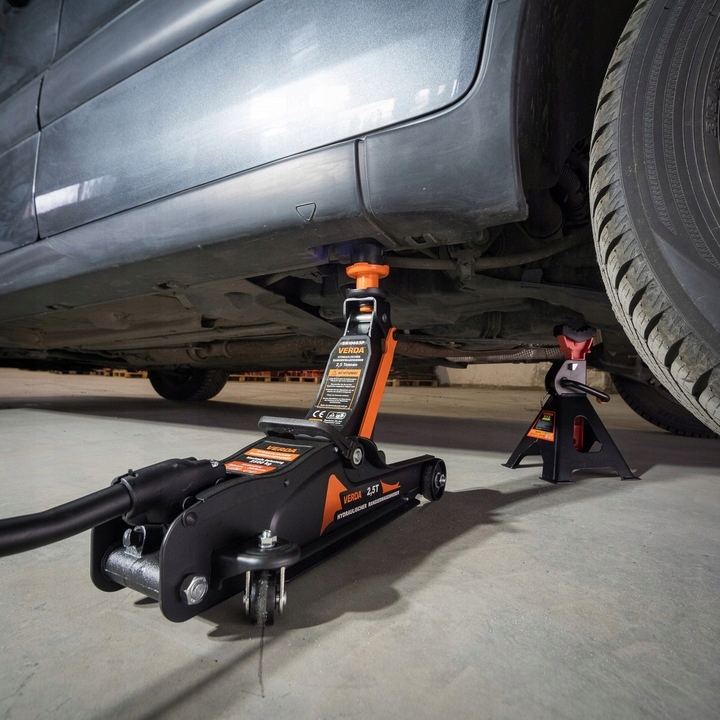 PODNOŚNIK SAMOCHODOWY HYDRAULICZNY WARSZTATOWY LEWAREK ŻABA LEWAR 2,5T Marka Verda