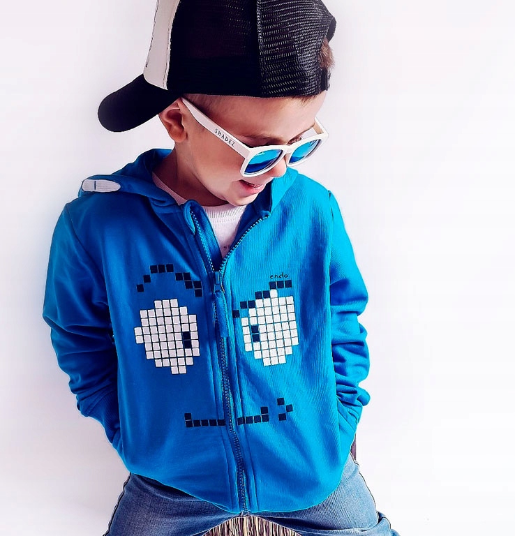 Bluza dziecięca z kapturem Chłopięca Rozpinana dresowa bawełniana 122 Endo Marka Endo