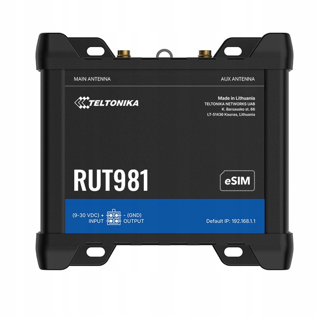 TELTONIKA RUT981 ROUTER 4G LTE CAT4 DUAL SIM ESIM WIFI 4X LAN