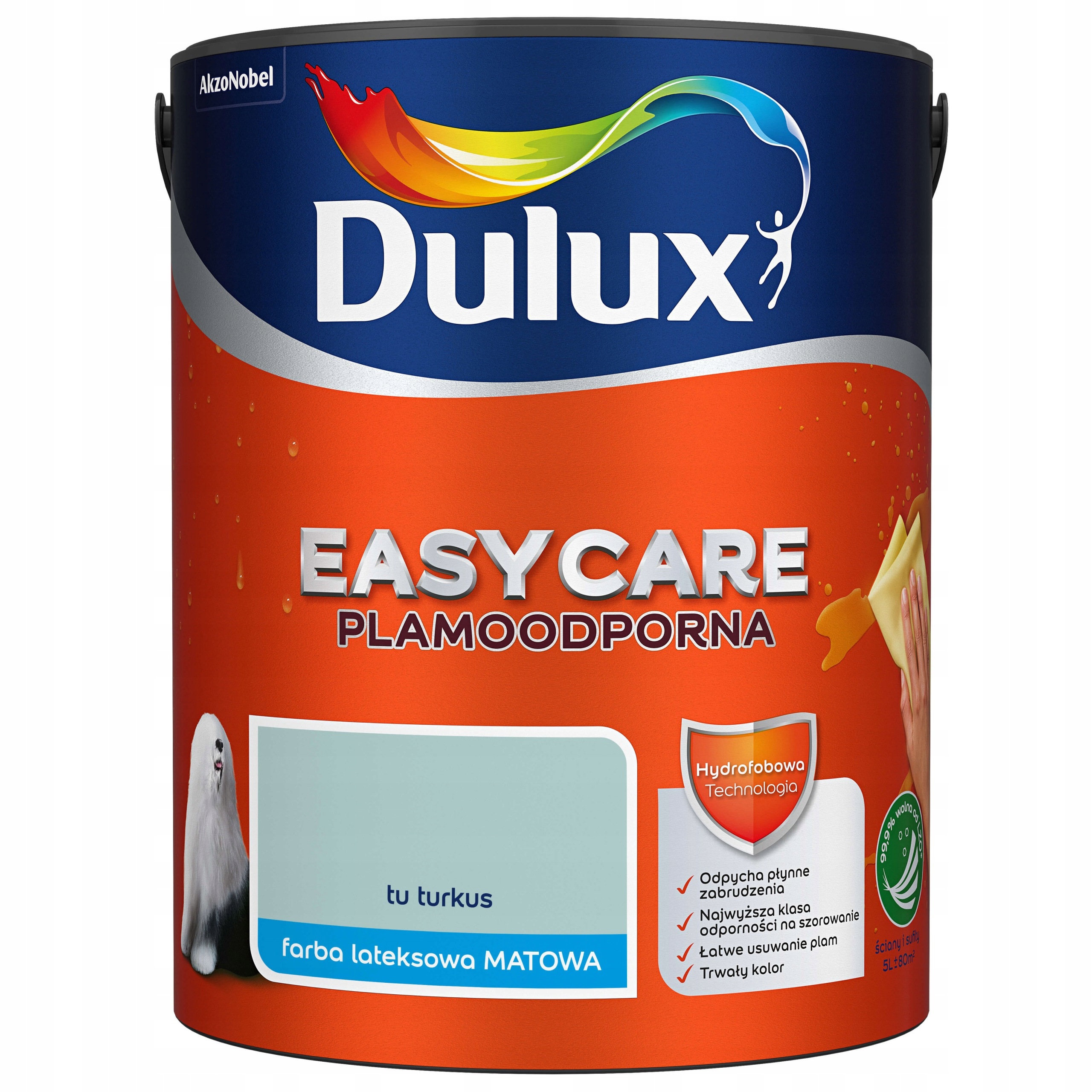 Dulux Easy Care Barva Odolná Proti Skvrnám Tu Tyrkysová 5L