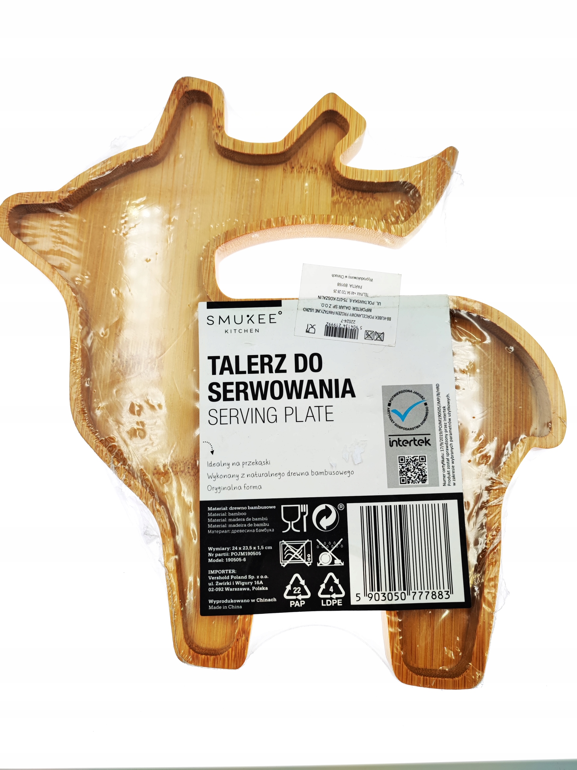 

Talerz do serwowania Renifer 100% bambus