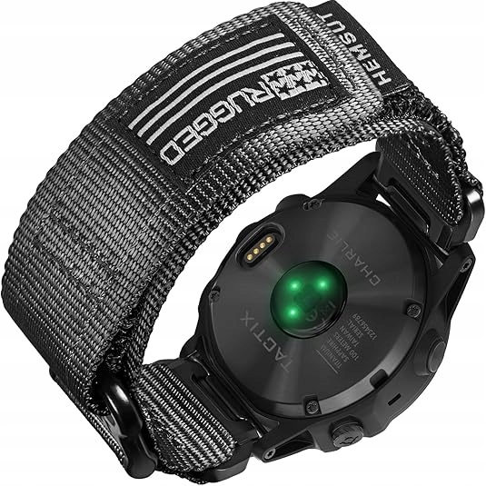 Czarny Nylonowy Pasek Sportowy 26 MM Kompatybilny Z Garmin Instinct 3 50 MM