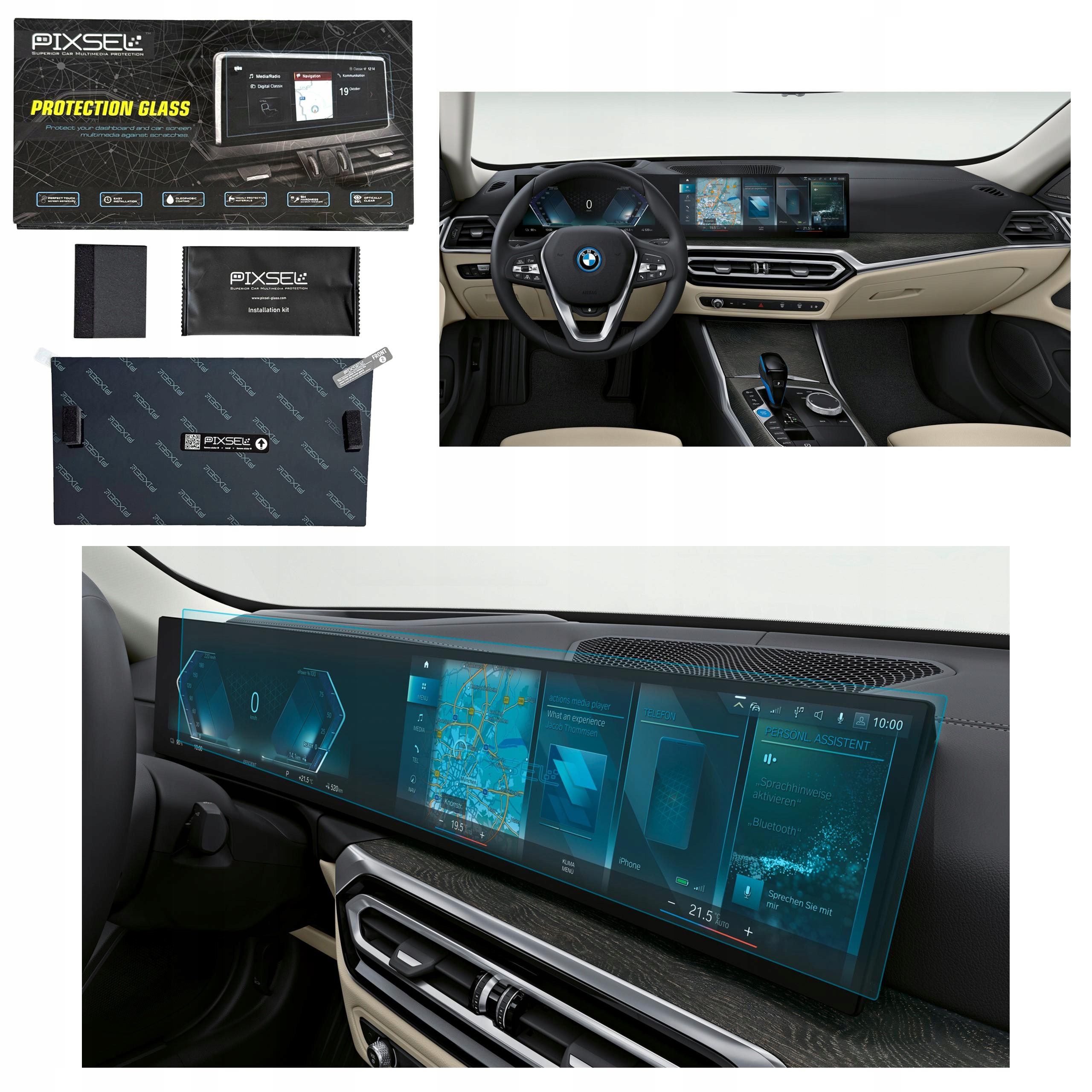 Antyodciskowe Matowe Szkło Ochronne Bmw I4-30.1“ 2021-G26