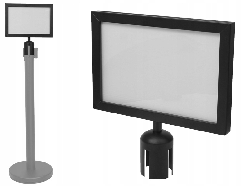 

Nakładka Ramka A4 na Słupek Informacyjna czarna Po