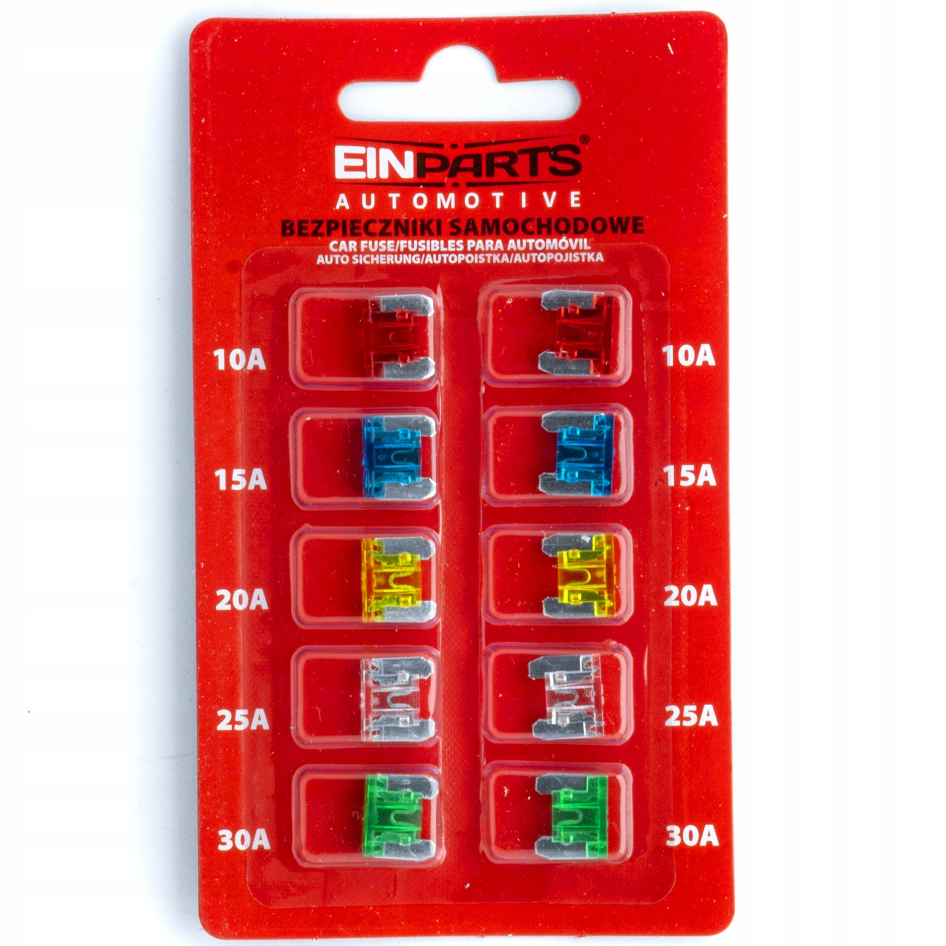 BEZPIECZNIKI SAMOCHODOWE PŁYTKOWE MICRO 10 SZT