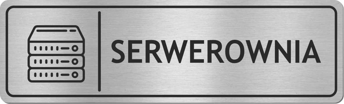 

Tabliczka na drzwi Serwerownia Stal Nierdzewna