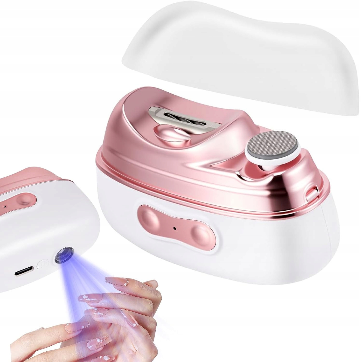 Elektrický kleštičky na nehty 4v1 s Uv lampou pro manikúru a leštění Led